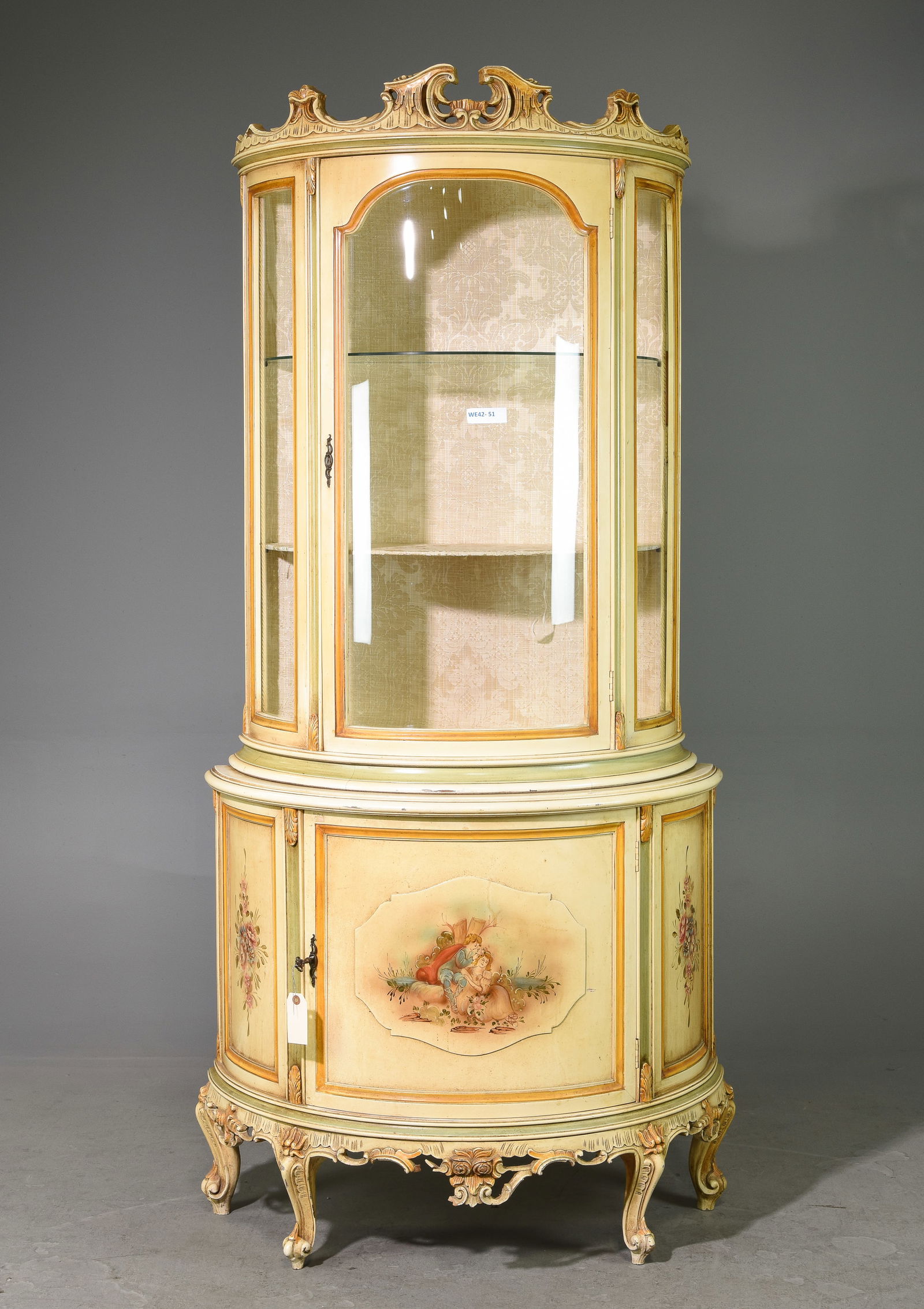 French Oak Painted Vitrine / Cabinet C.1950's (1 of 10)