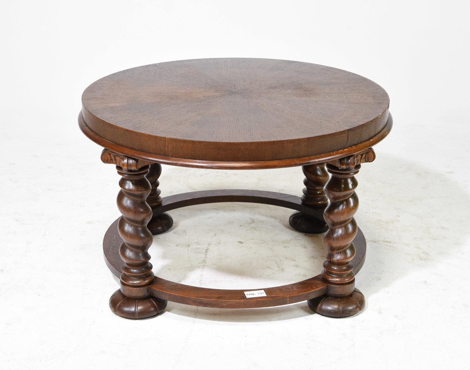 Danish Barley Twist Oak Coffee Table (1 of 5)