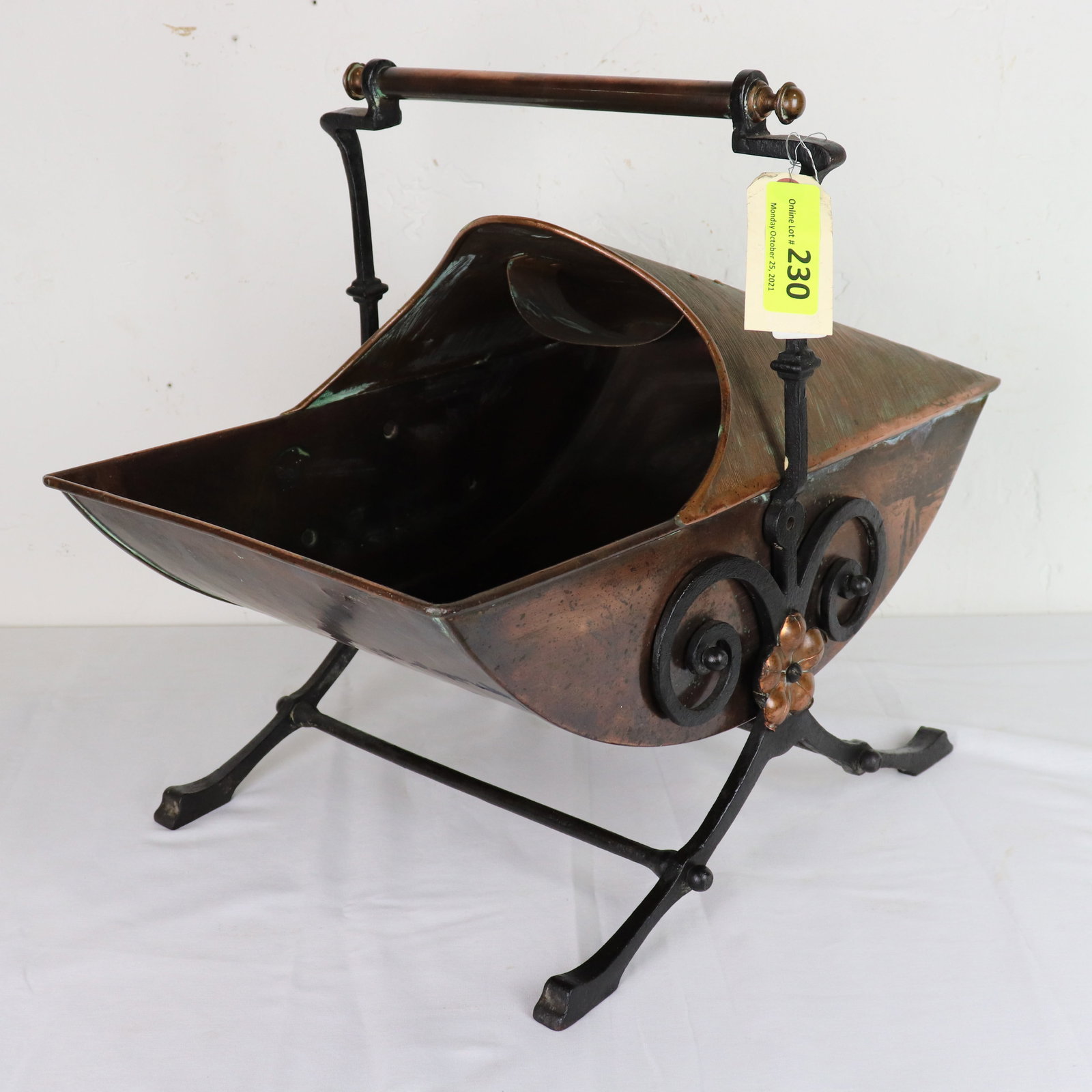 Copper / Iron Coal Skuttle (1 of 4)