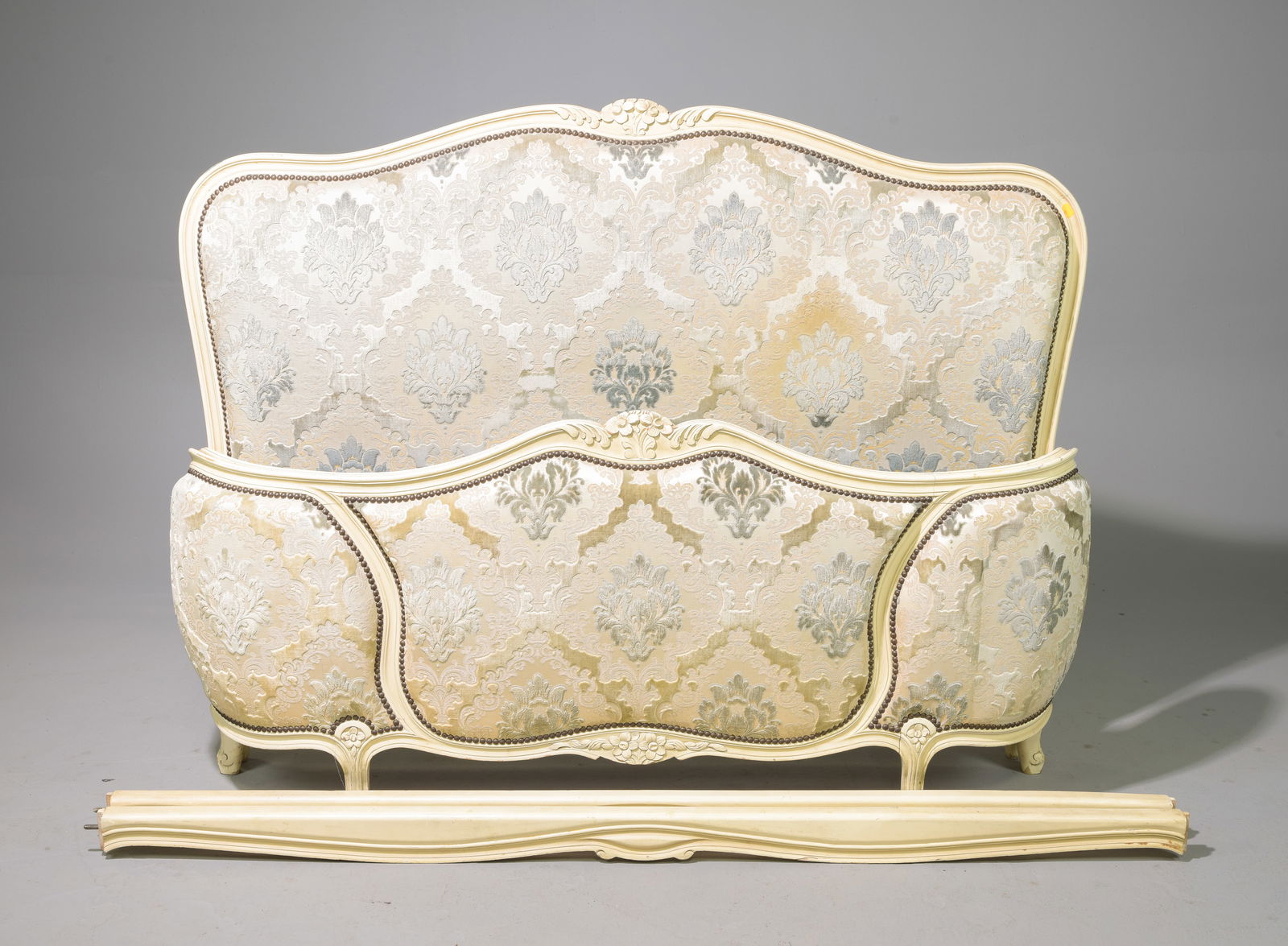 Louis XV Style Painted Bed with Rails (1 of 4)