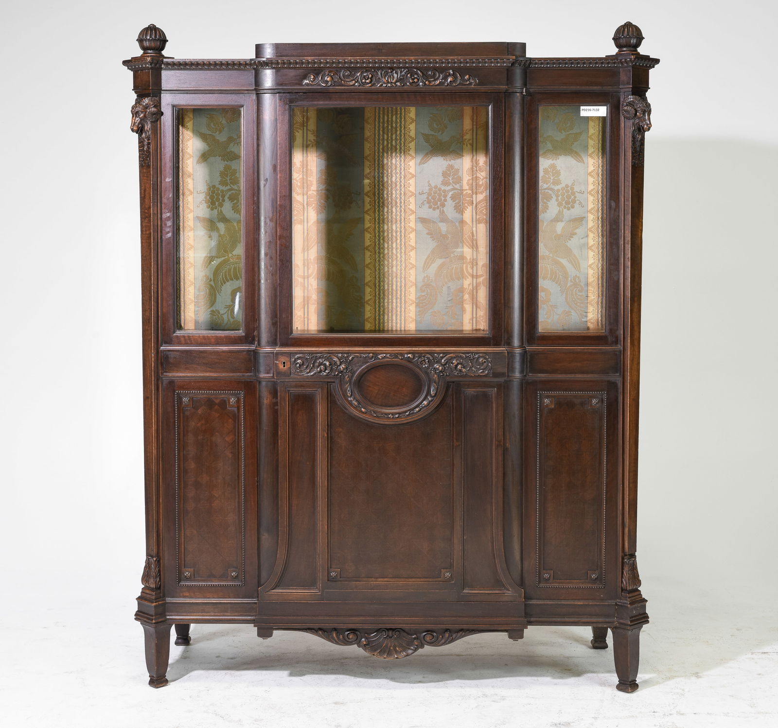 Louis XVI Style Showcase with Carved Rams Heads (1 of 10)