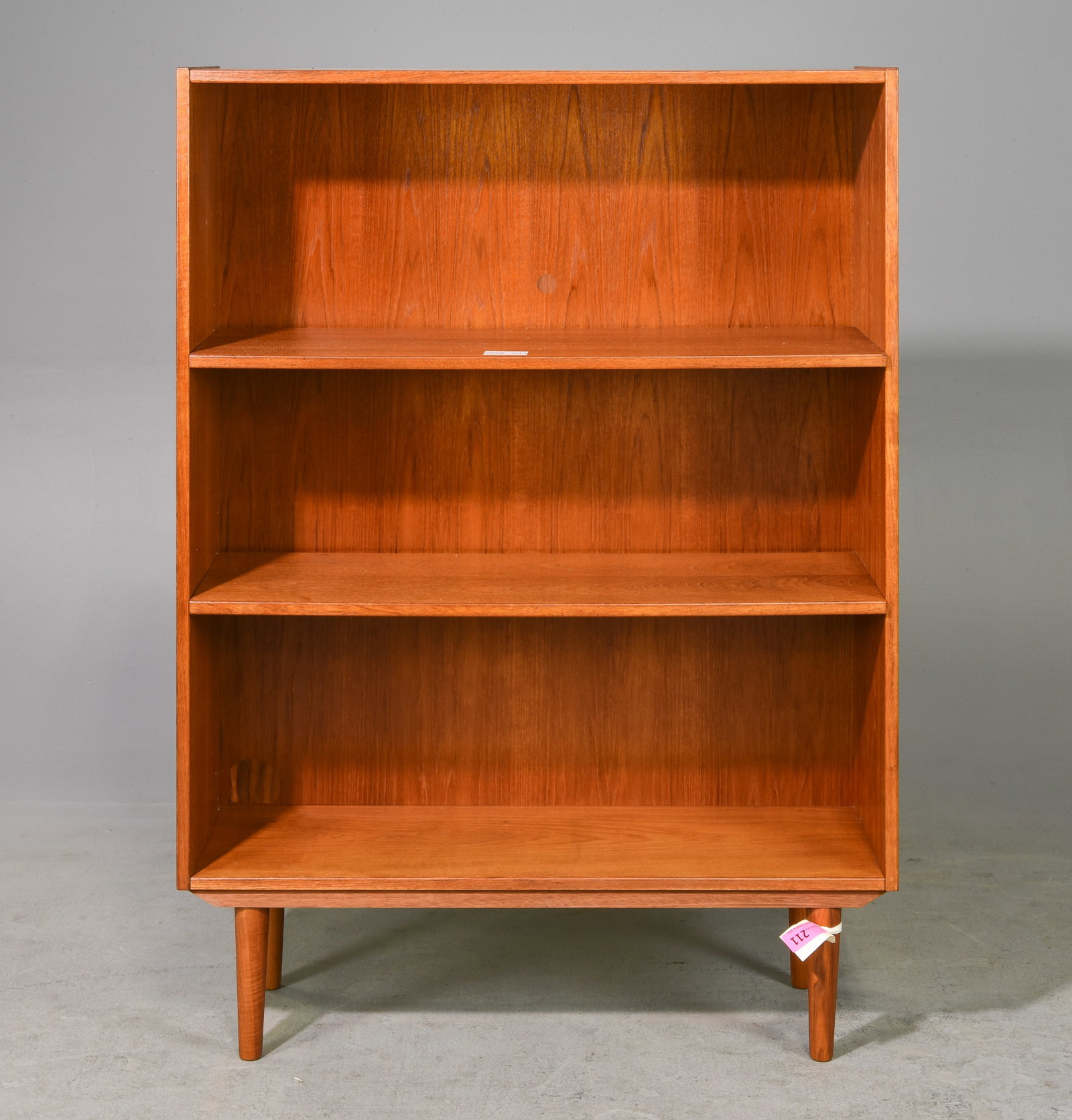 Mid Century Modern Bookcase: Danish Modern Style Bookcase - 50 inches tall x 35.5 x 12.5