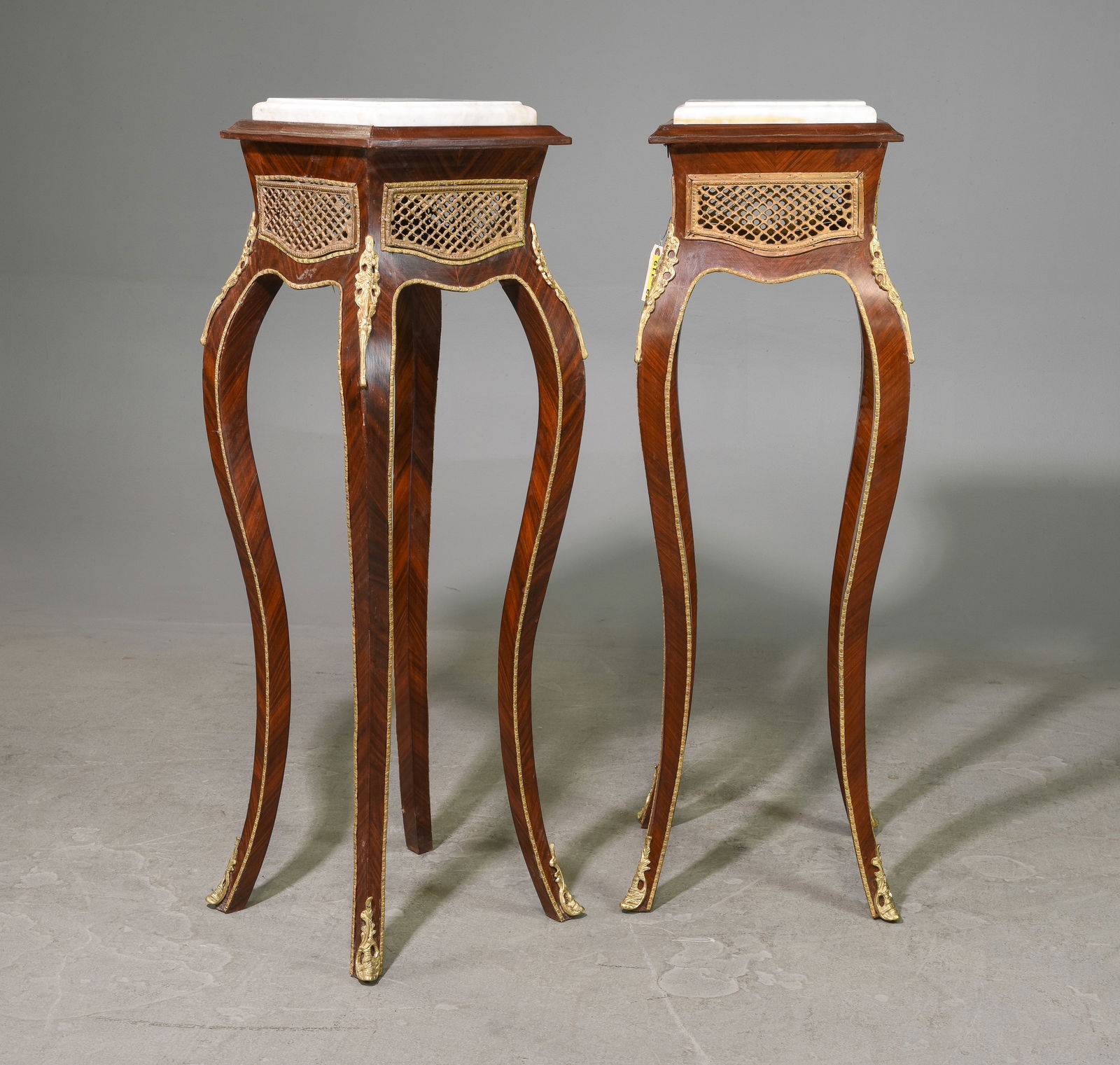 2 Louis XV Style Marble Top Pedestals (1 of 6)
