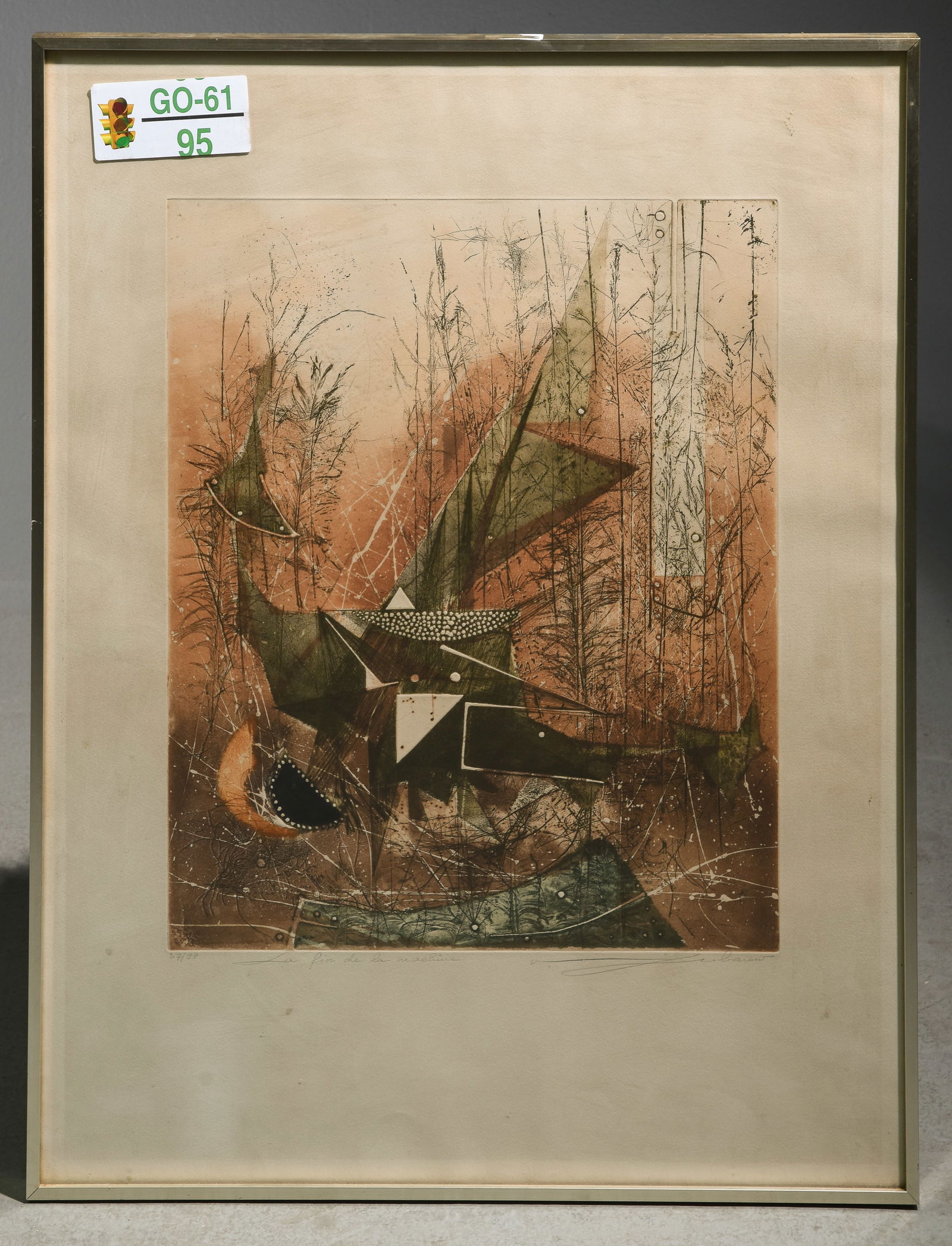 Renee Lubarow Etching - La Fin De La Machine: Renee Lubarow Etching 22 of 99 - "La Fin De La Machine" - 30.5 in tall x 22.5 x 1.5