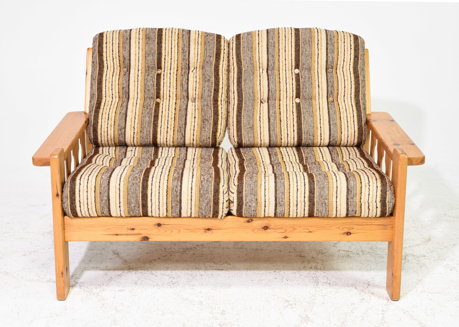 Swedish Pine Two Seater Sofa / Loveseat: Swedish Pine Two Seater Sofa / Loveseat - 32 in tall x 52 x 27.5, Seat height is 16 inches