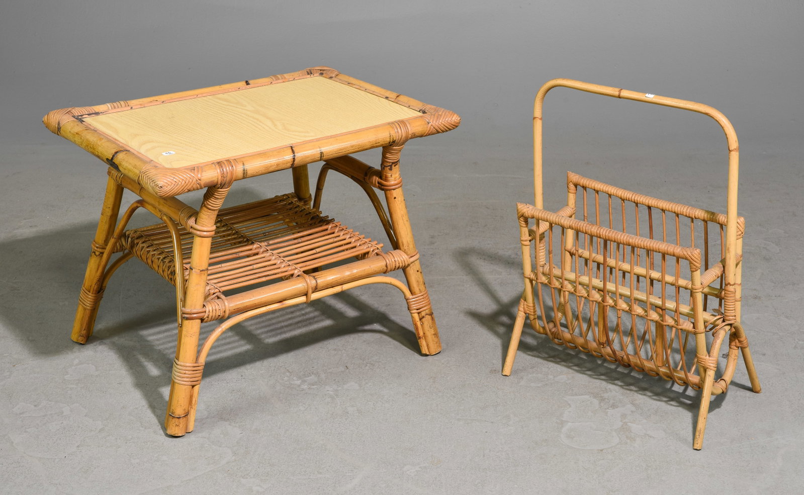 Bamboo Coffee / Occasional Table & Magazine Rack: Bamboo Coffee / Occasional Table & Magazine Rack - Coffee Table is 19.5 in tall x 26.5 x 20