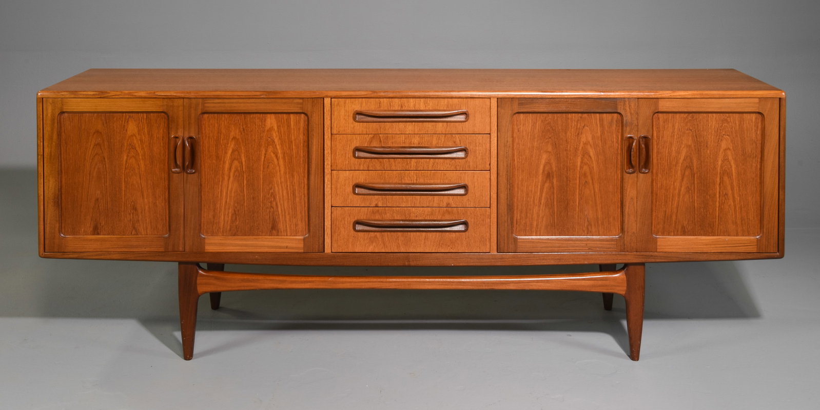 Mid Century Large "Fresco" Sideboard - G-Plan: This Danish Modern Style Teak Credenza is made by Mid Century Modern Furniture Maker G Plan ( GPlan ) & is part of their "Fresco" Range. - 31 inches tall x 84 x 18