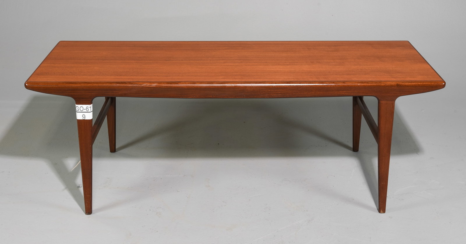 Mid Century Modern Teak Coffee / Cocktail Table: Danish Modern Style Teak Coffee / Cocktail Table - 19 in tall x 54 x 18