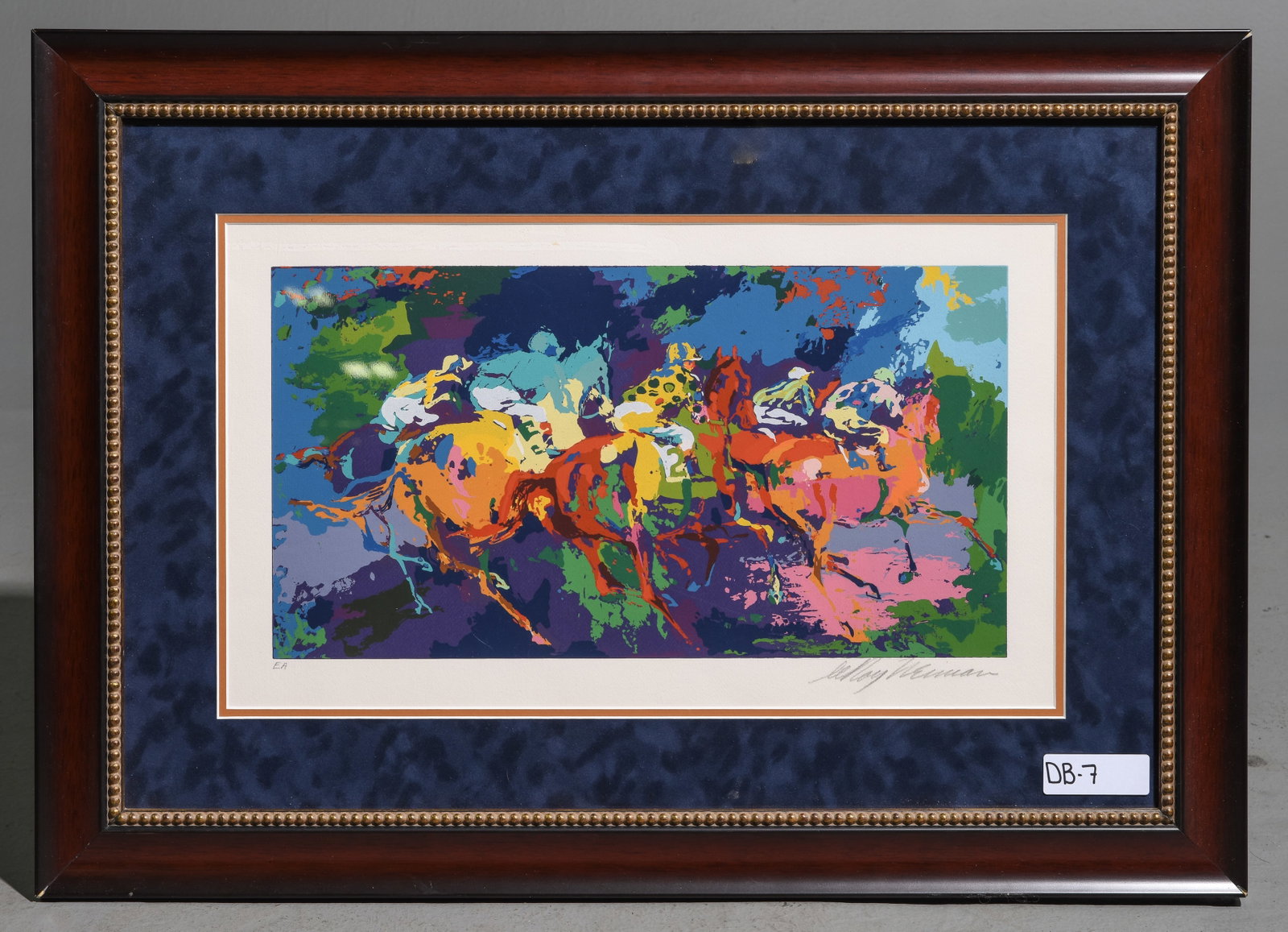 LeRoy Neiman "The Horse Race" (1921-2012): LeRoy Neiman "The Horse Race" (1921-2012) - 21.5 in tall x 30 x 1