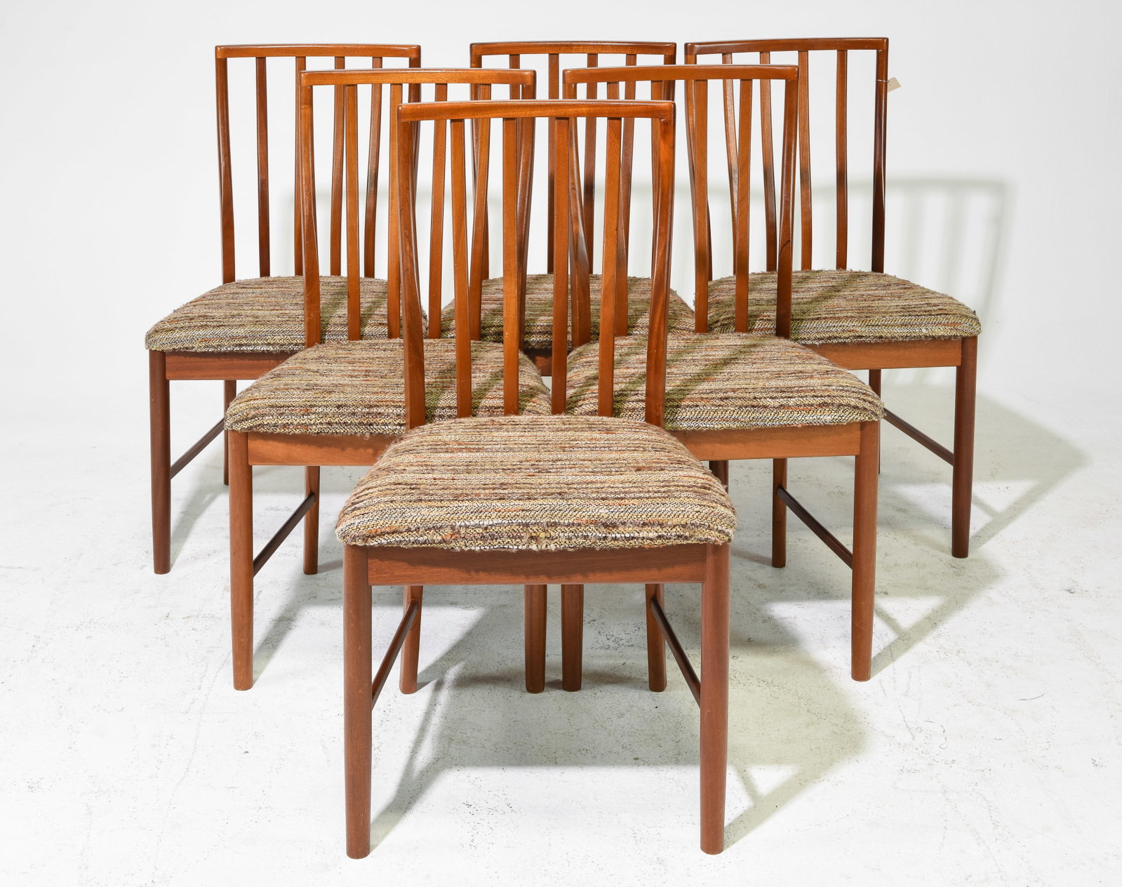 6 Mid Century Modern Chairs - McIntosh: 6 Danish Modern Style Dining Chairs - McIntosh - 36 in tall x 19.5 x 18, Seat height is 18 inches