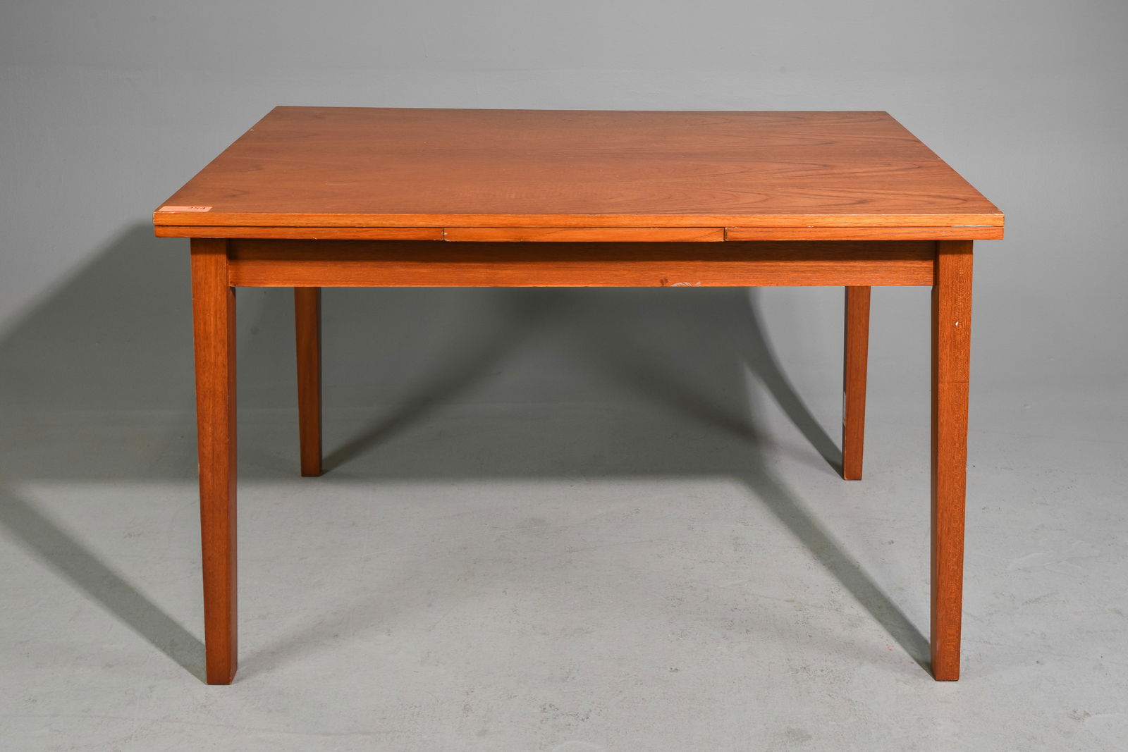 Mid Century Modern Draw Leaf Dining Table: Danish Modern Style Draw Leaf Dining Table - 29.5 in tall x 47.5 x 31.5, Leaves add an additional 16 inches, Floor to apron is 24.5 inches and the space between the legs is 41 inches