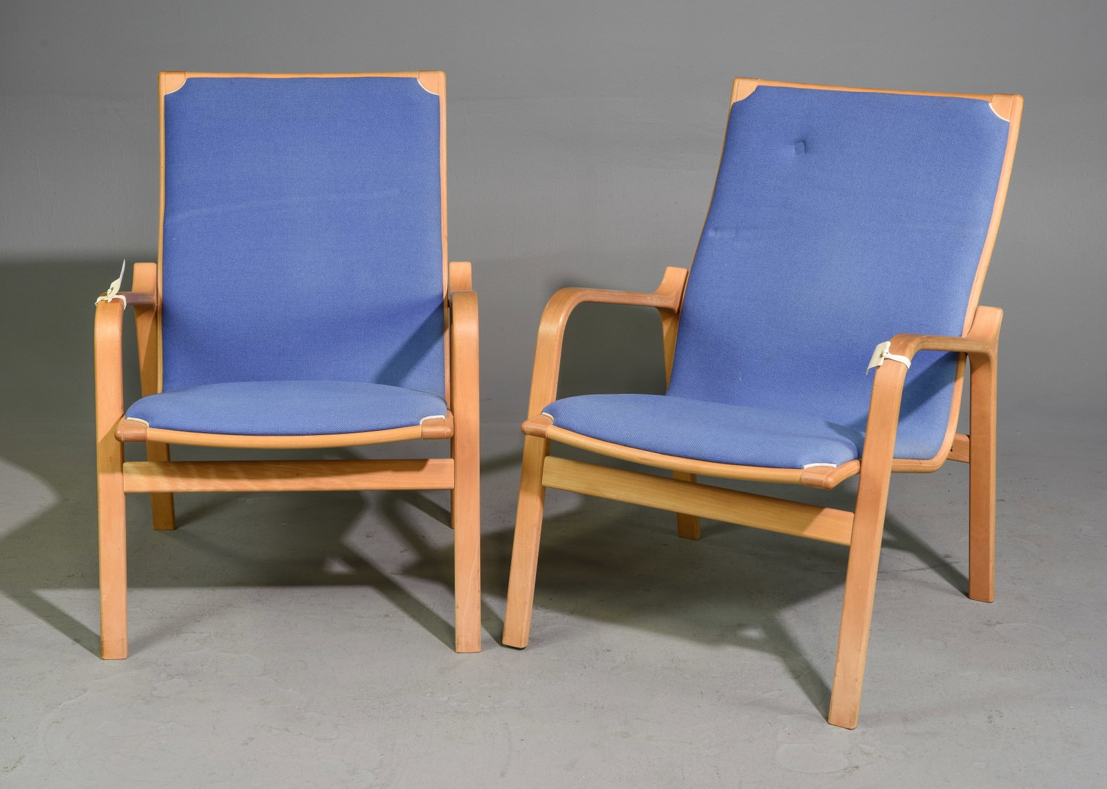 Pair of Danish Modern Lounge Arm Chairs: Pair of Danish Mid Century Modern Lounge Arm Chairs - 35 in tall x 26 x 29, Seat height is 17 inches