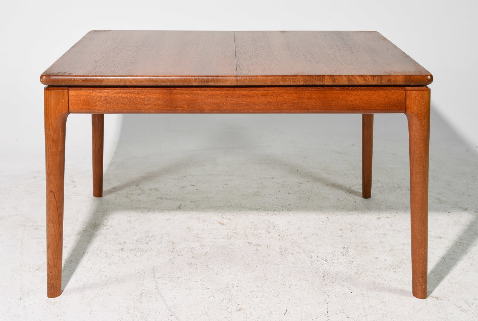 Mid Century Modern Table with 2 Insertable Leaves: Danish Modern Style Dining Table with Two Insertable Leaves - 29.25 in tall x 49.5 x 35.5, Leaves add an additional 16.5 inches each