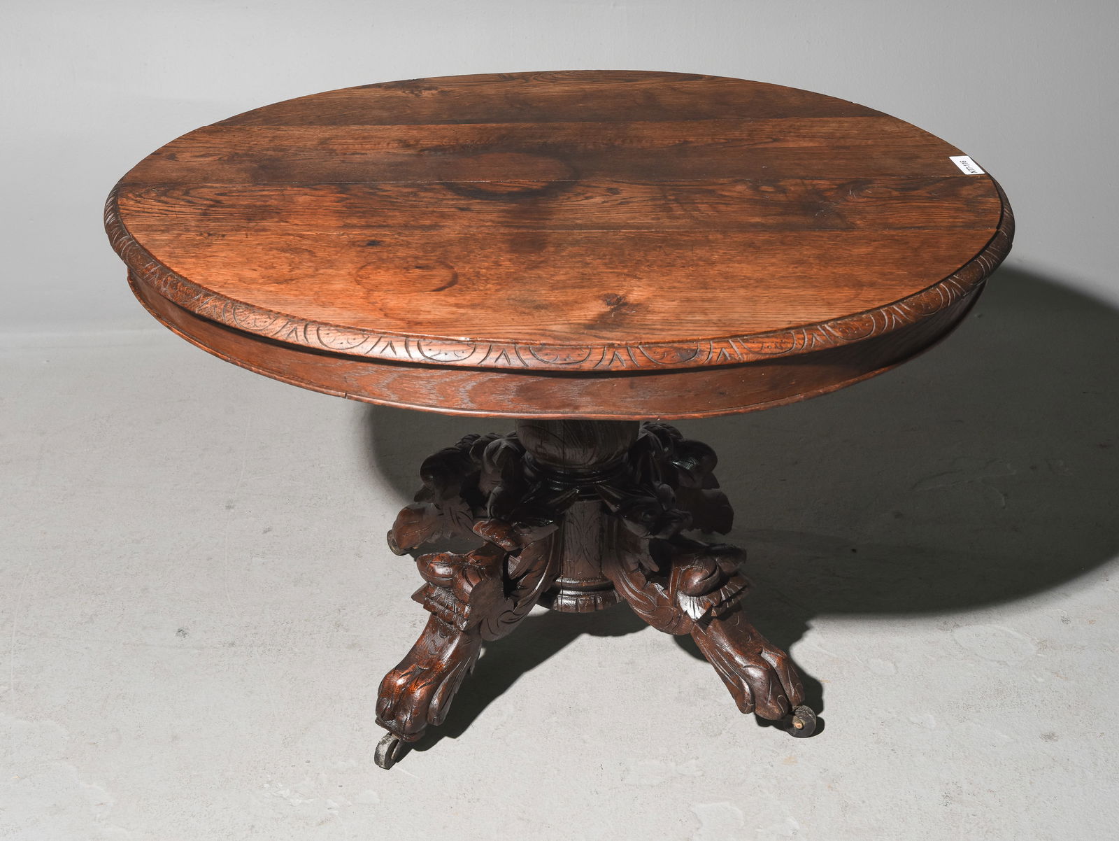 Louis XIII Style Carved Oak Hunt Table (1 of 7)