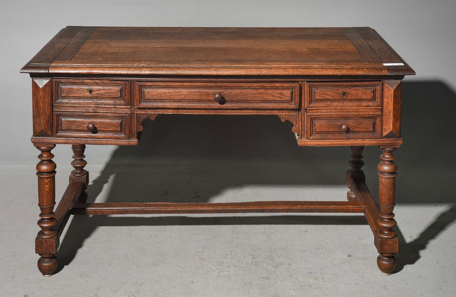 Louis Philippe Style Oak Desk (1 of 11)