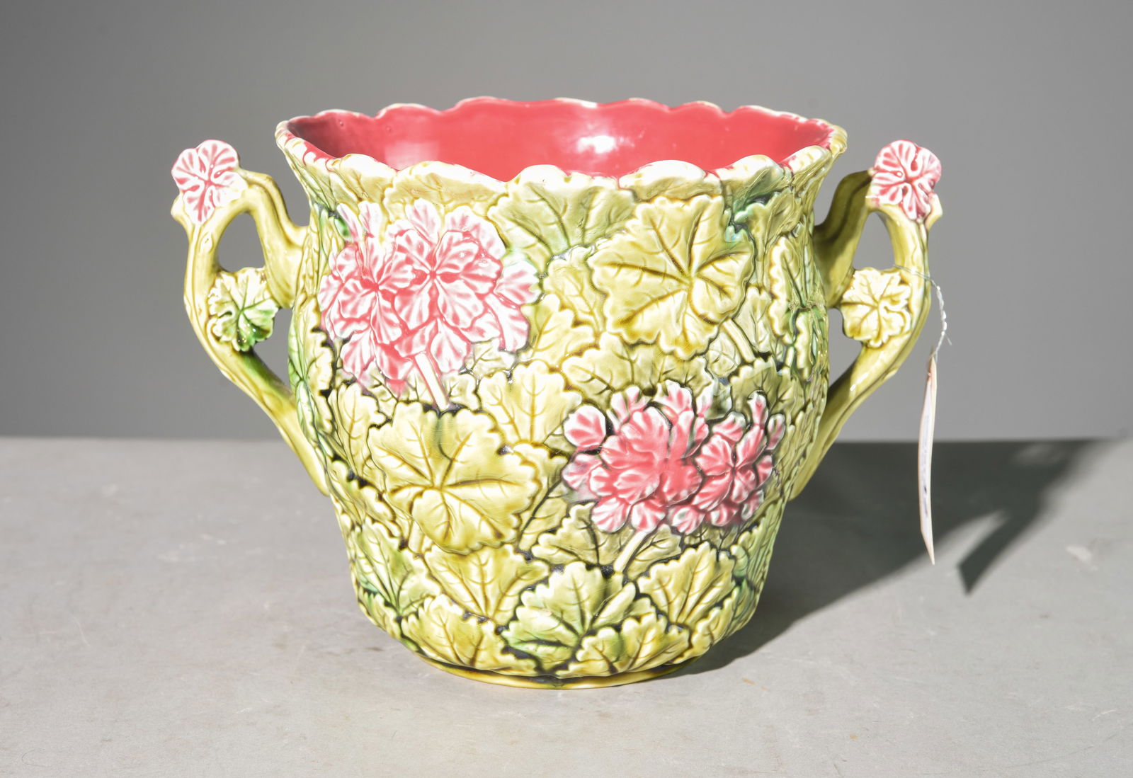 Onnaing Majolica Planter With Floral Motif (1 of 6)