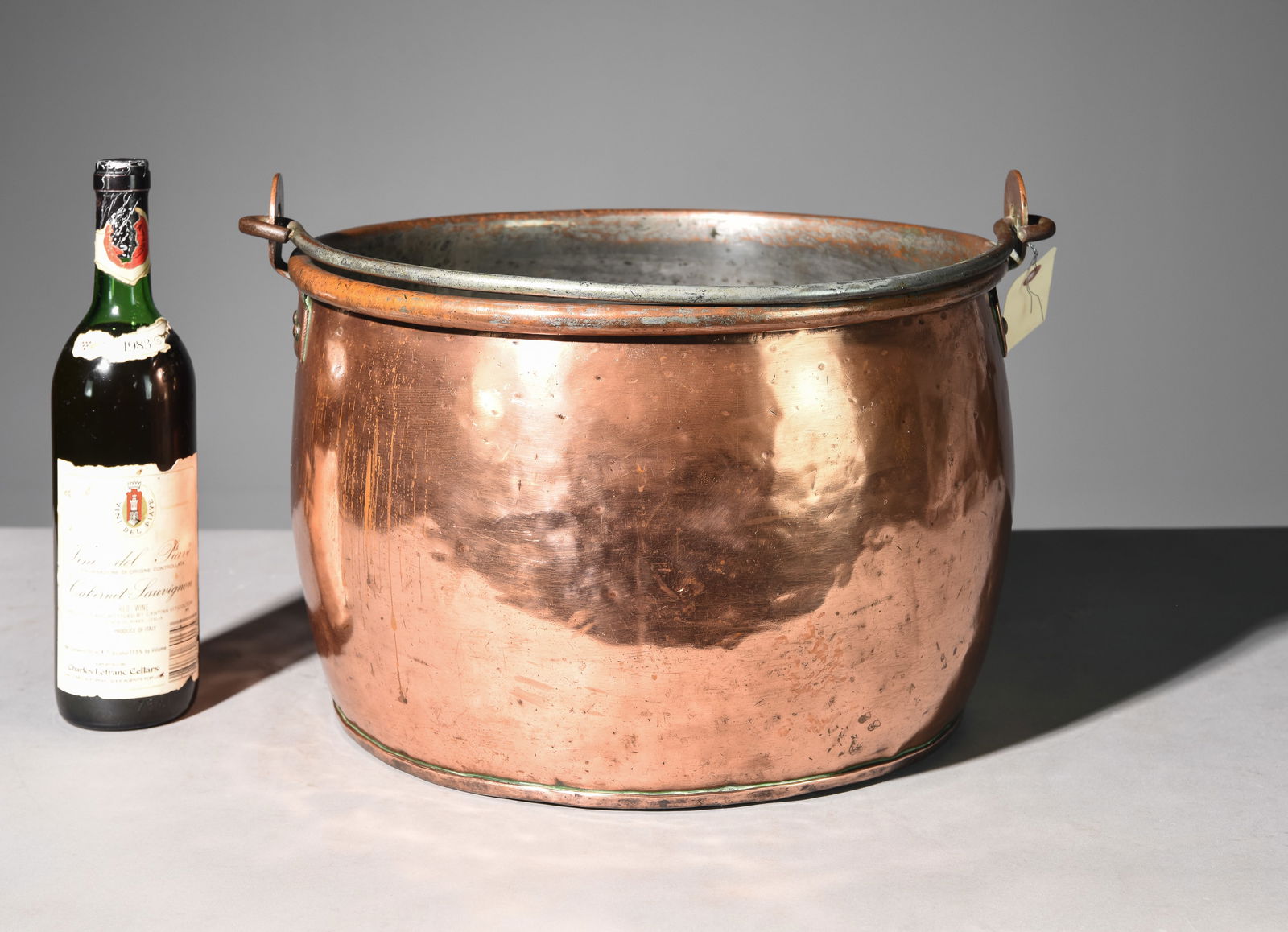 French Polished Copper Cauldron with Iron Handle #1 (1 of 6)