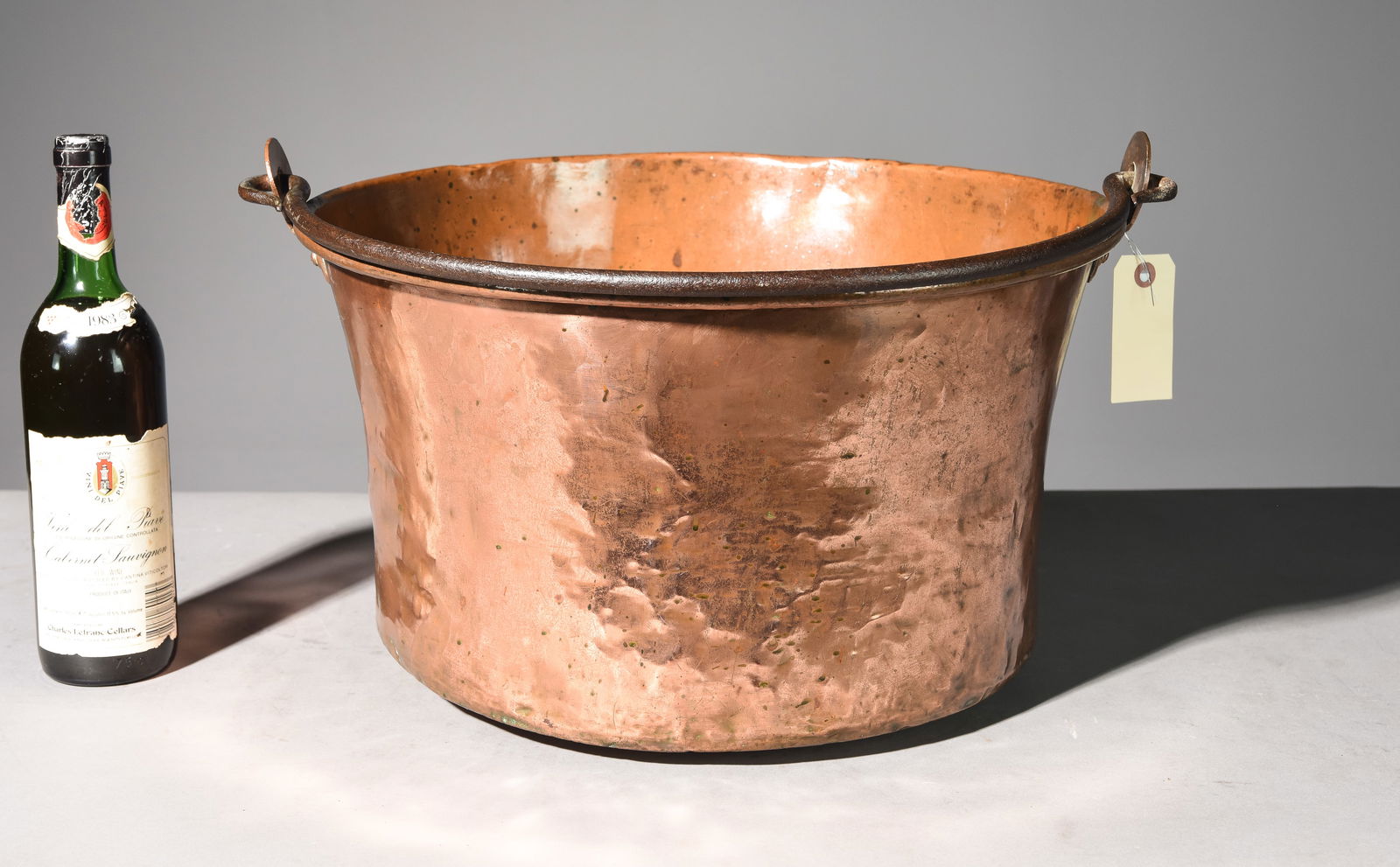 French Polished Copper Cauldron with Iron Handle #1 (1 of 6)