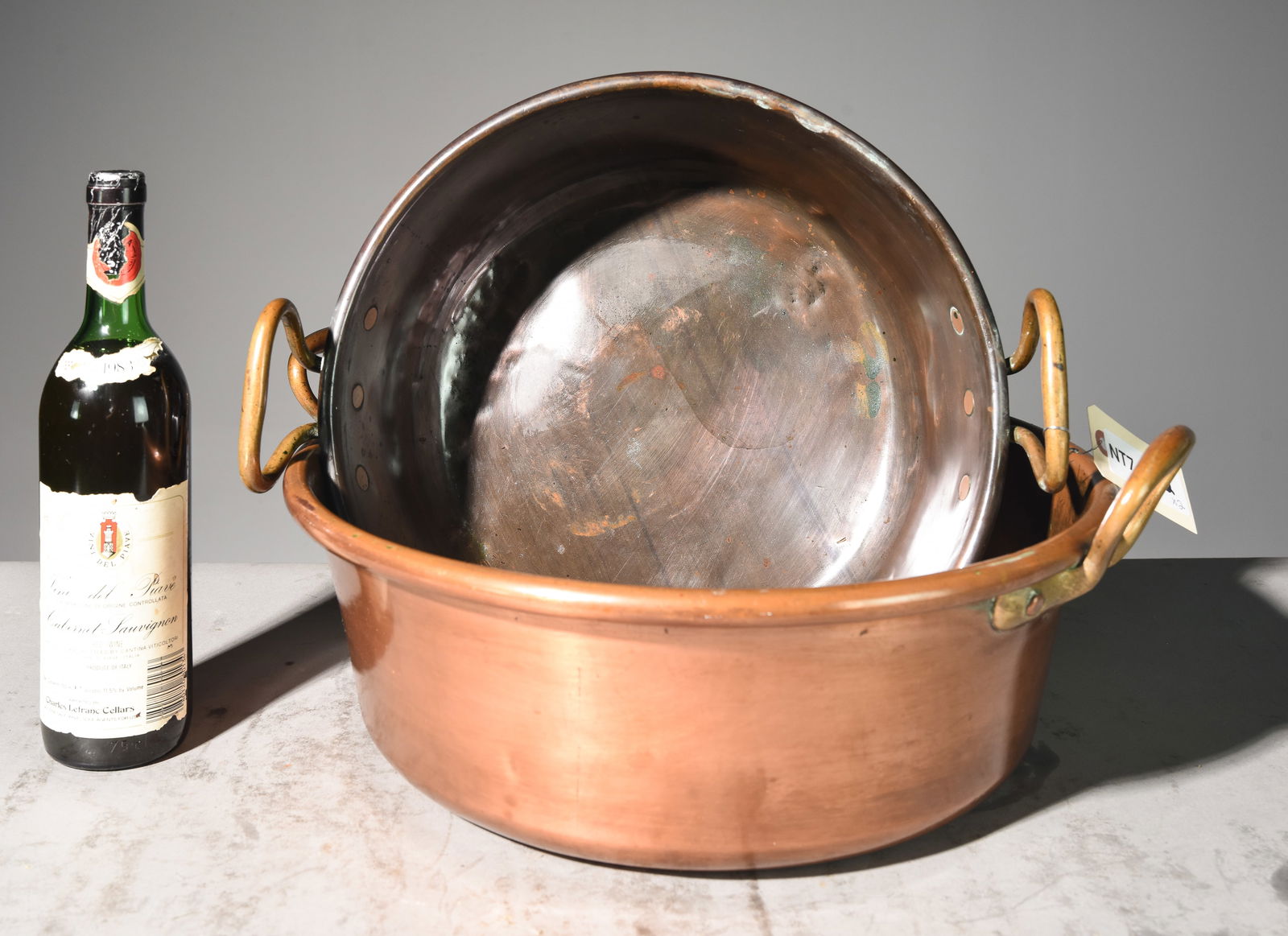 2 French Polished Copper  Jam Pans (1 of 8)