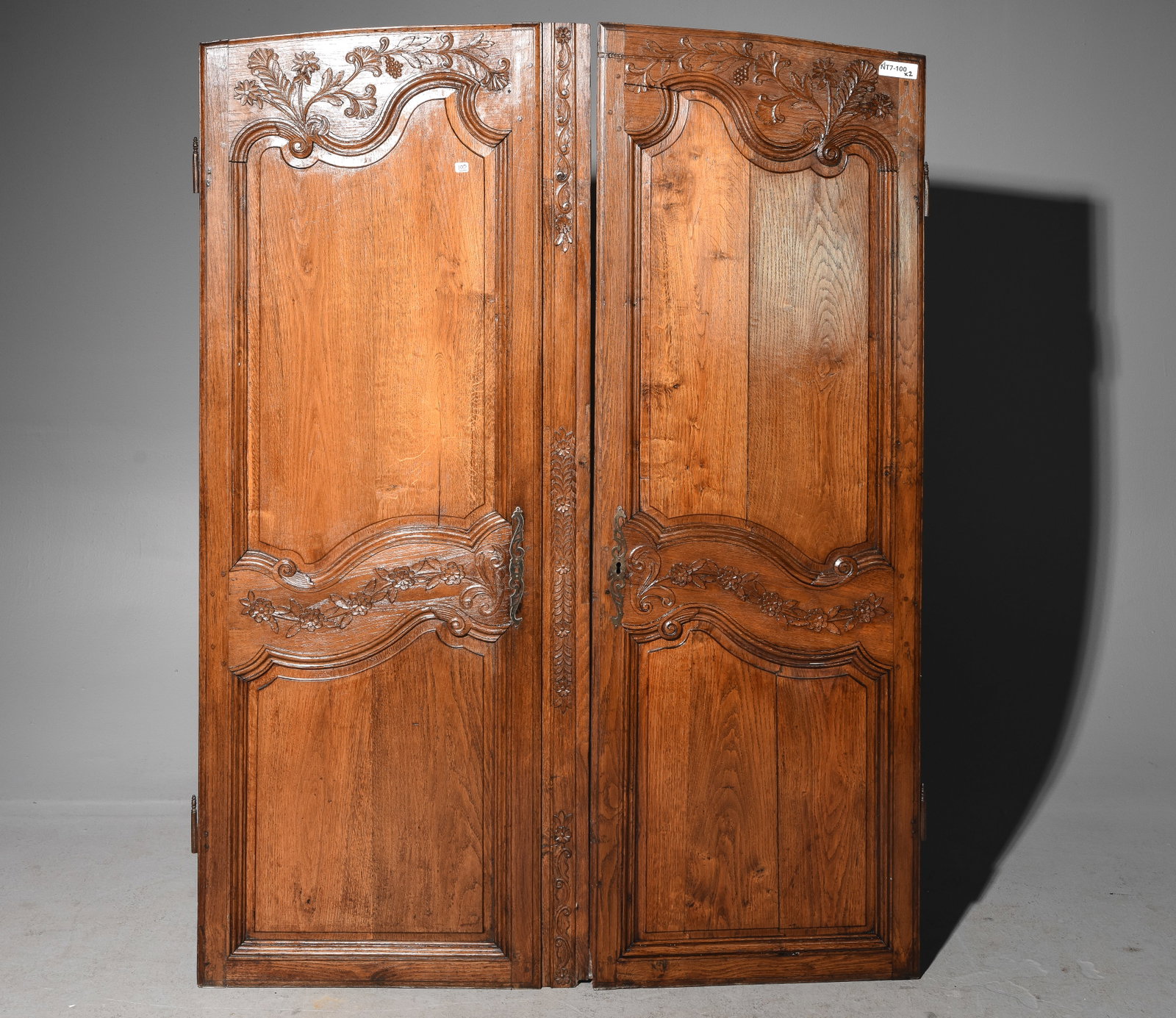 2 French Armoire / Cupboard Doors c.1930's: 2 French Armoire / Cupboard Doors c.1930's-40's - 61 inches tall x 22 x 1