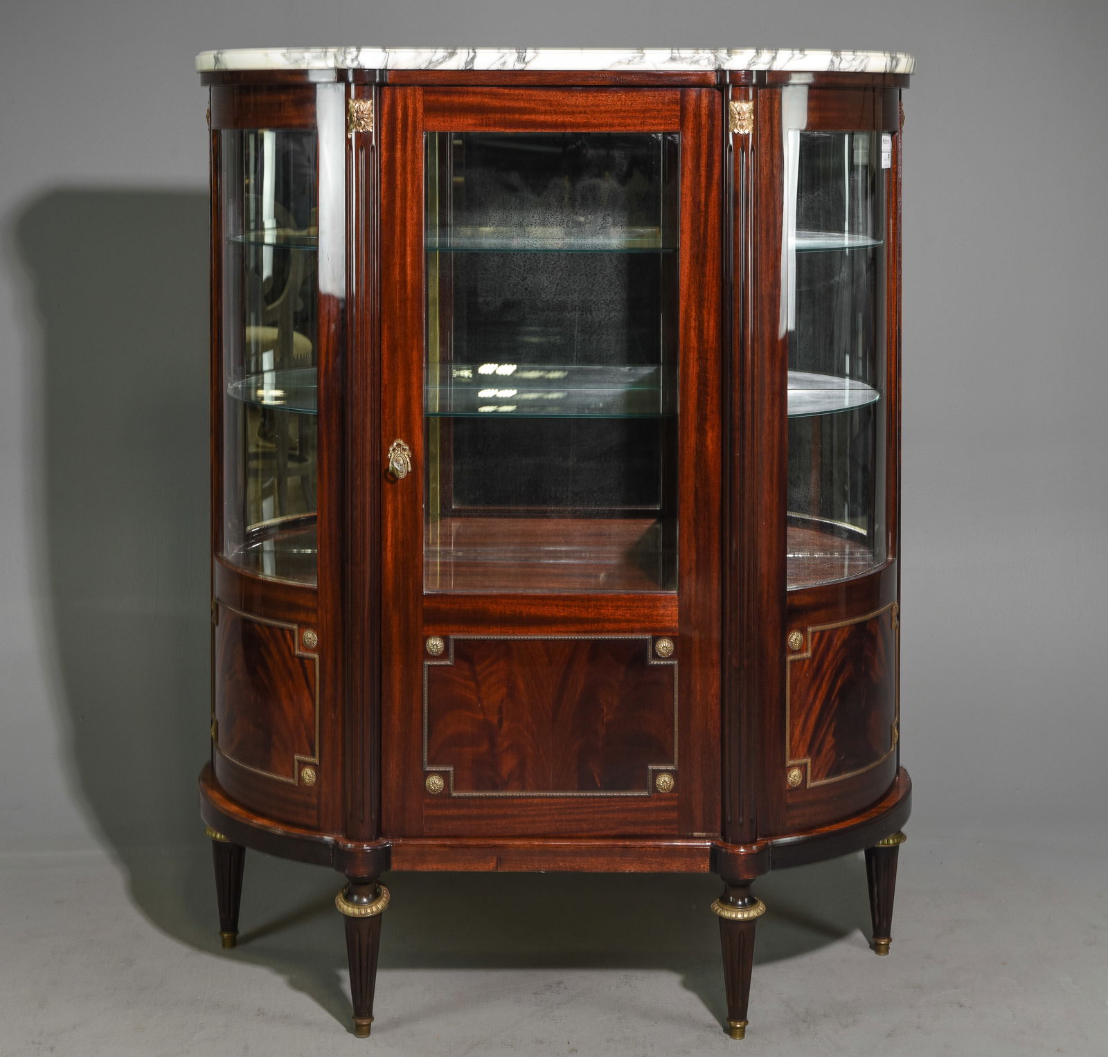 Louis XVI Style White Marble Top Showcase (1 of 7)