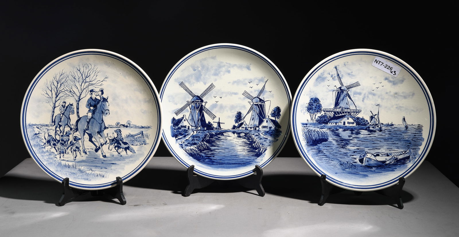 Three Blue & White Delft Chargers / Platters #1 (1 of 6)