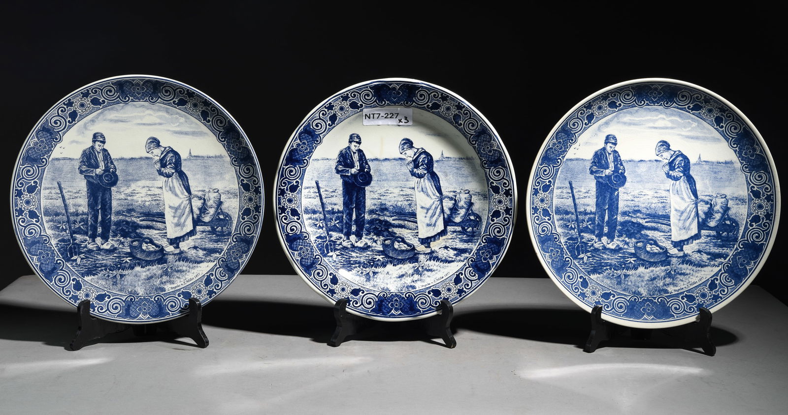 Three Blue & White Delft Chargers / Platters #2 (1 of 7)