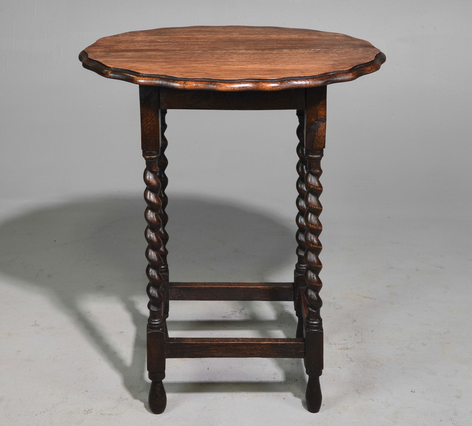 British Oak Barley Twist Oval Occasional Table (1 of 2)