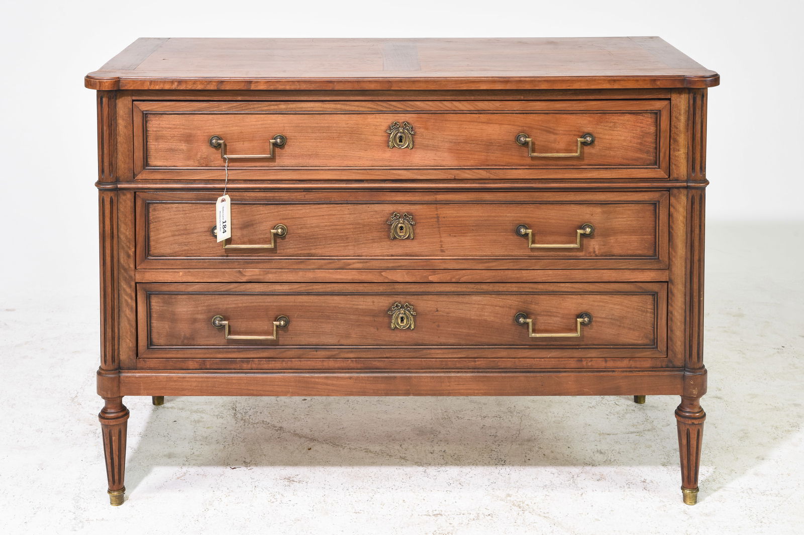 Louis XVI Style Mahogany Three Drawer Chest (1 of 5)