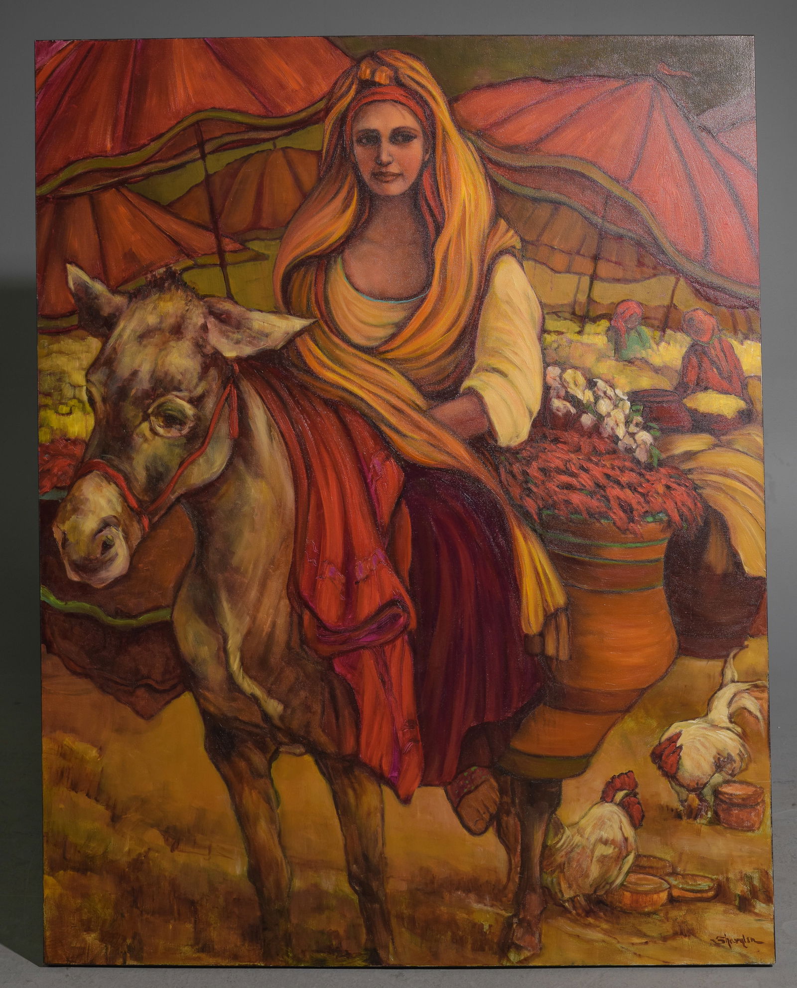 Maria Sharylen - Chili Vender Oil on Canvas (1 of 7)