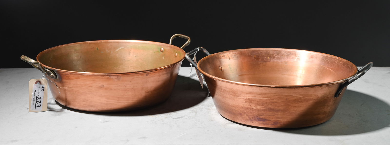 2 French Copper Jam Pans / Basins #1 (1 of 5)