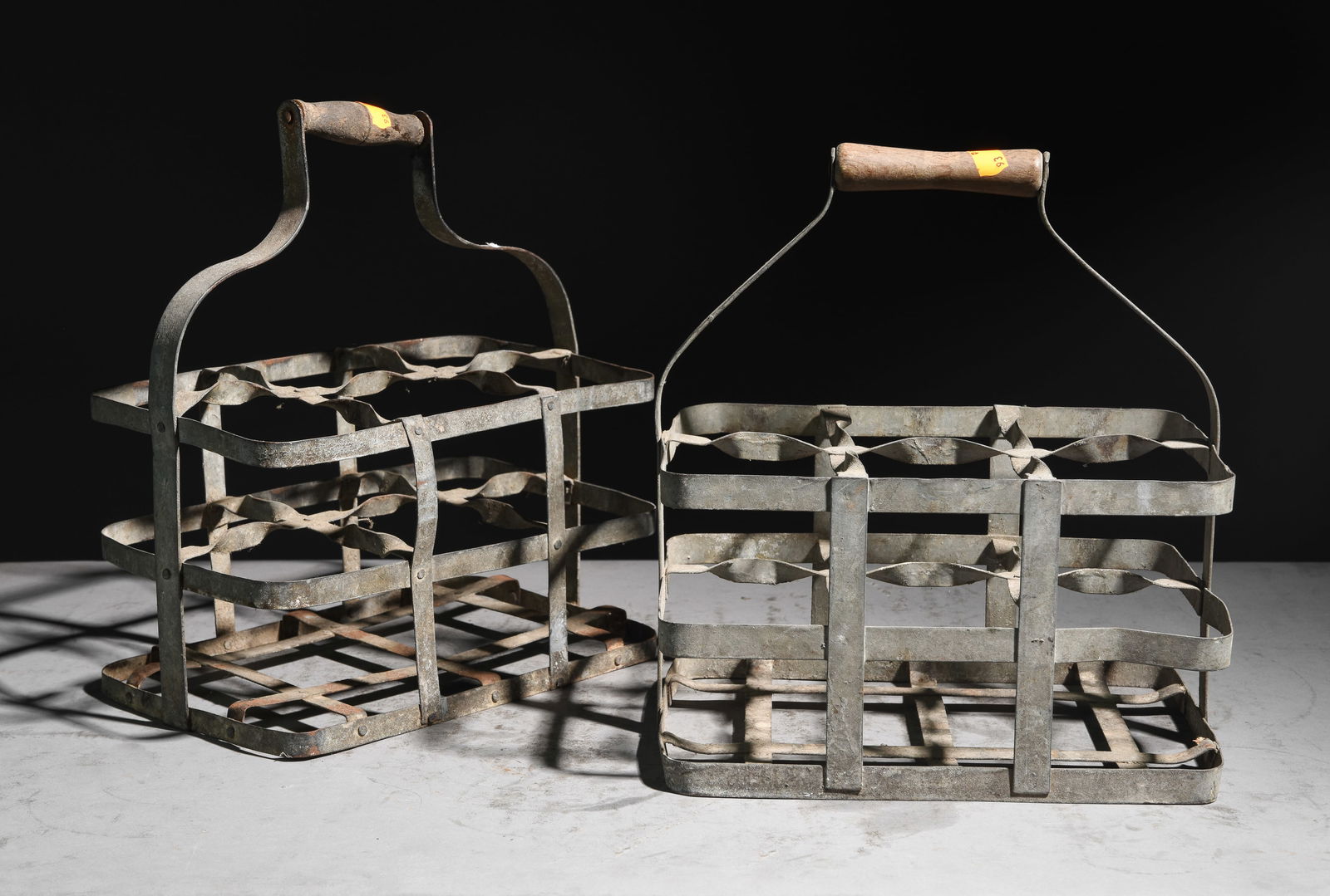 2 French Metal Bottle Holders (1 of 3)