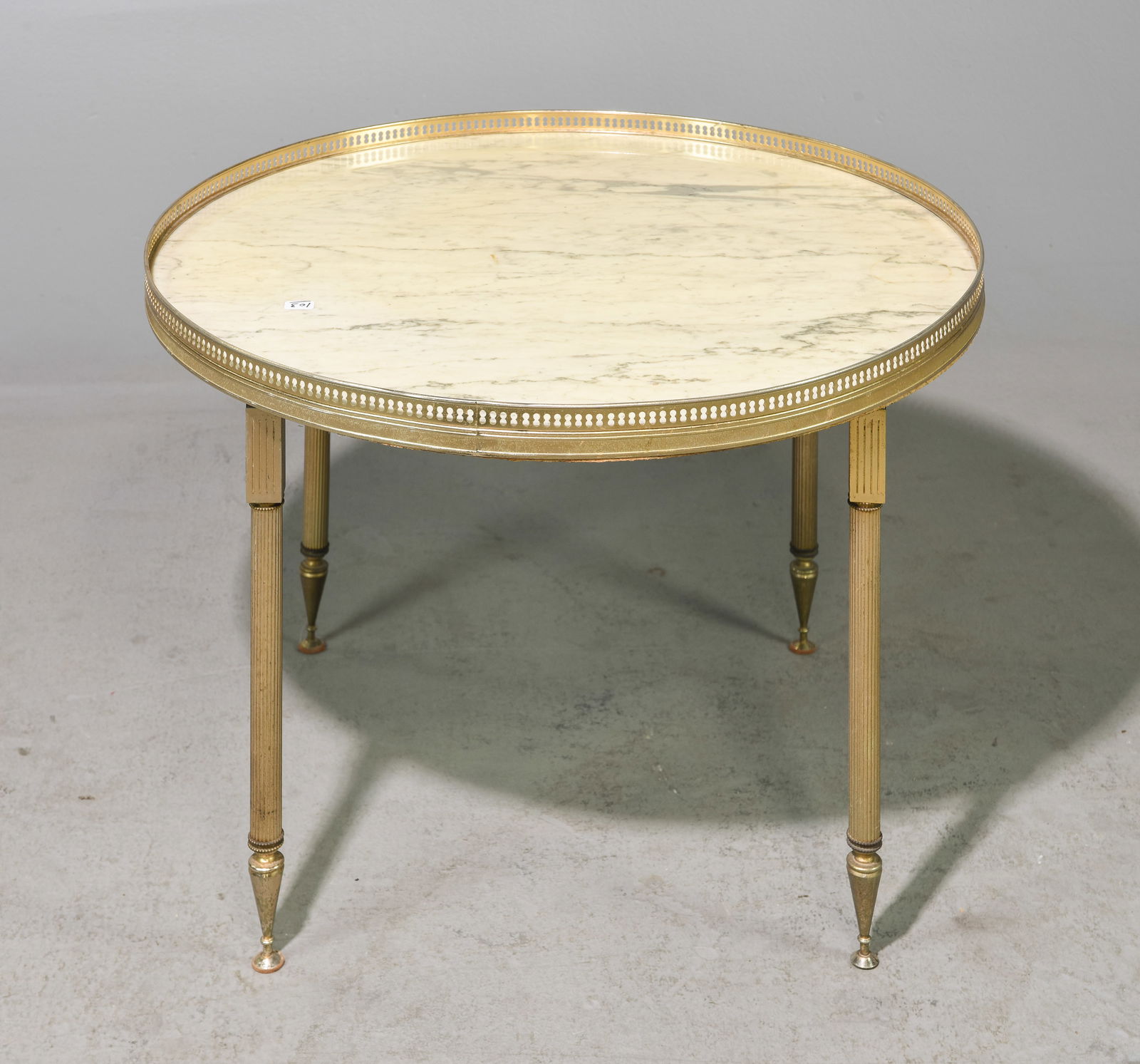 French Gold Finished Metal Occasional Table (1 of 3)