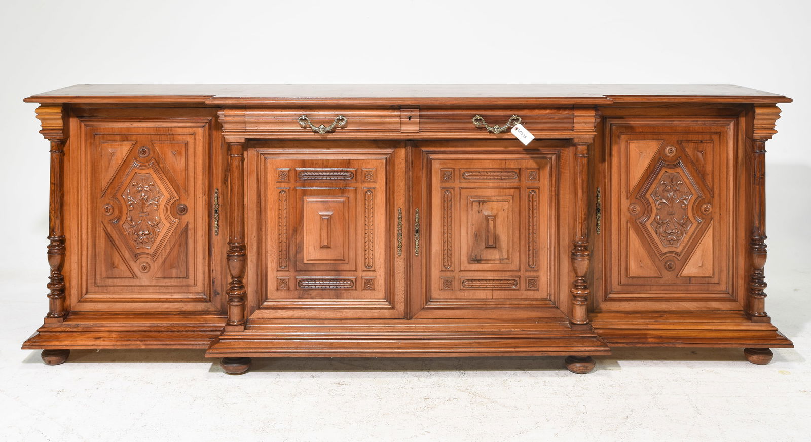 Louis XVI Style Carved Walnut Sideboard c.1920's #1 (1 of 7)