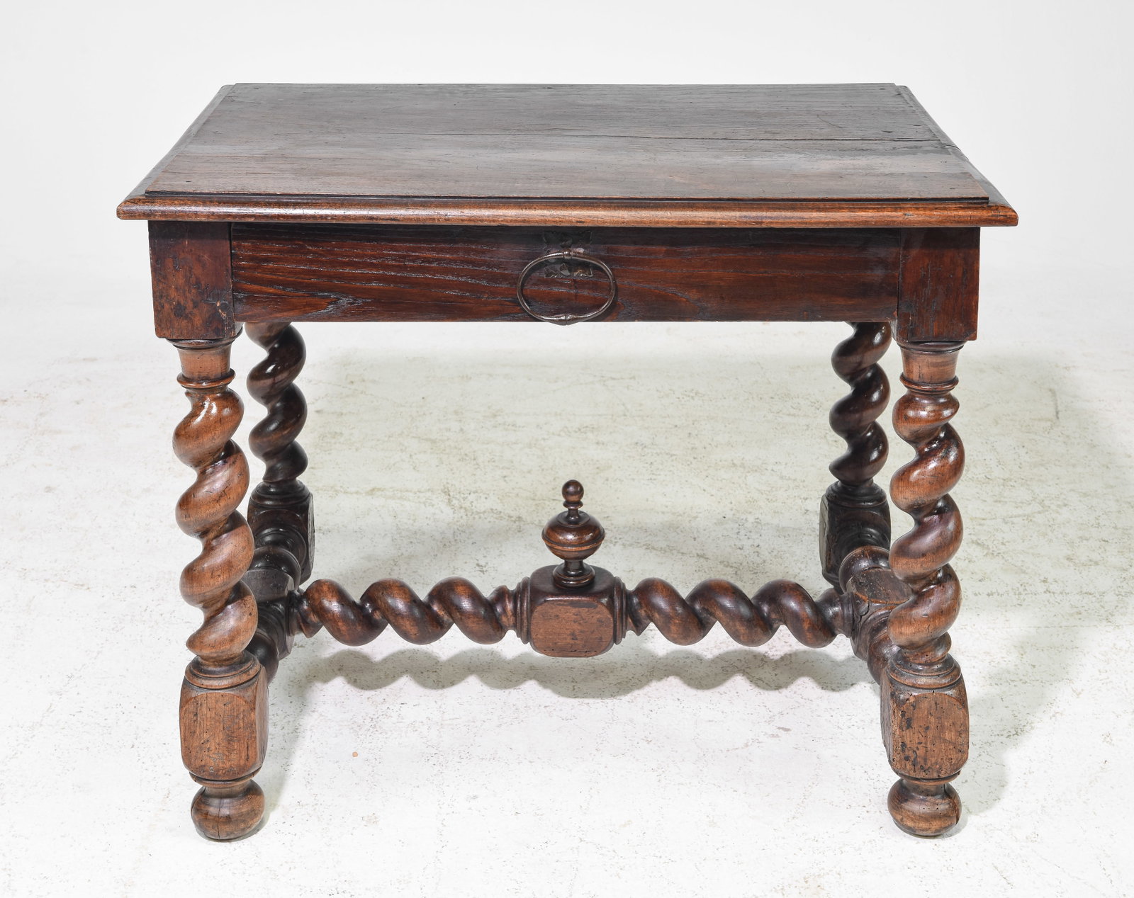Louis XIII Style French Twist Writing Table #2: French Louis XIII Style French Twist Writing Table c.1920'-30's - 29 in tall x 35.5 x 24.5