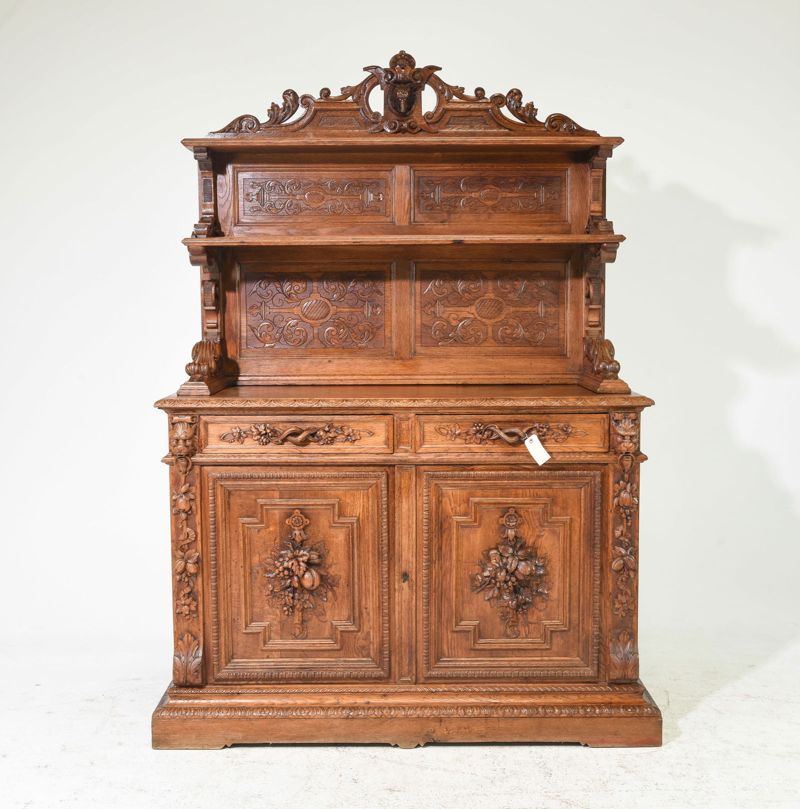 Renaissance Style Carved Oak Server / Buffet c.1920's (1 of 10)