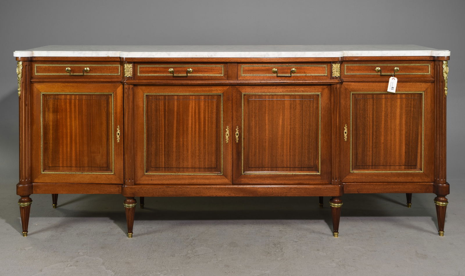Louis XVI Style White Marble Top Sideboard (1 of 7)