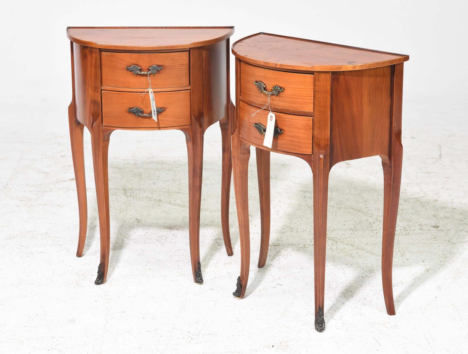 Louis XV Style Pair of Occasional Chests: French Louis XV Style Pair of Occasional Chests / Nightstands c.1930's-40's - 26.5 in tall x 17 x 9.5