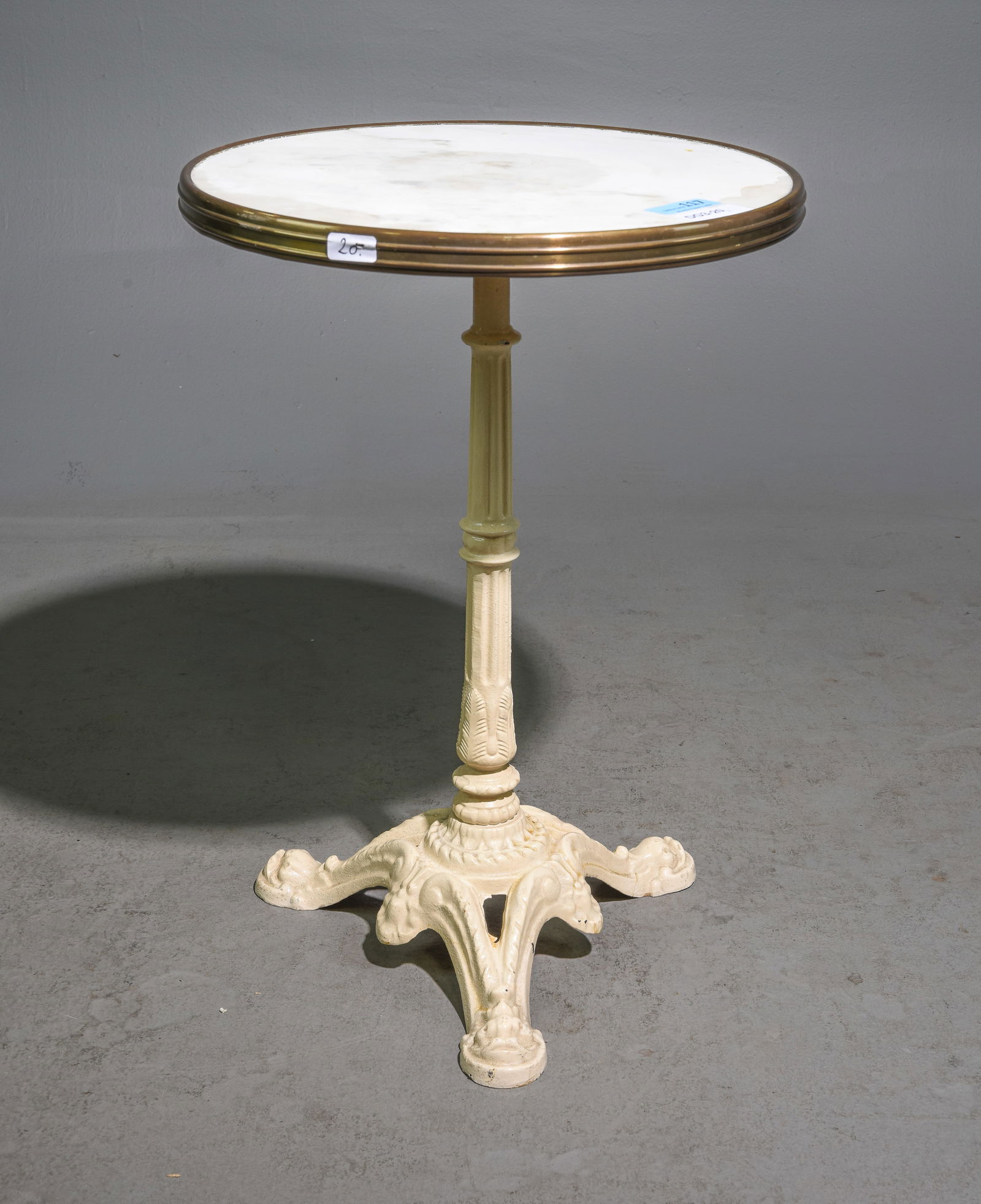 French Painted Iron Base Round Bistro Table (1 of 3)