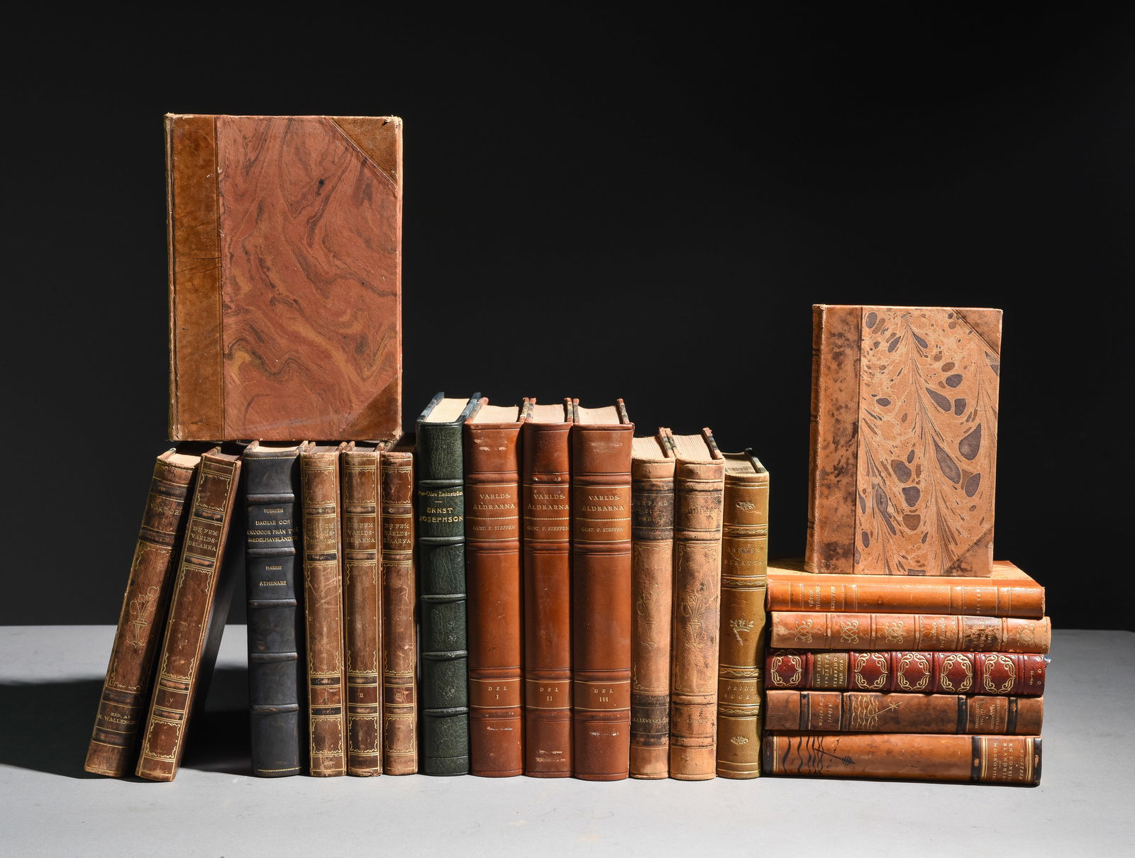 20 European Leather Bound Books / Novels #1 (1 of 6)