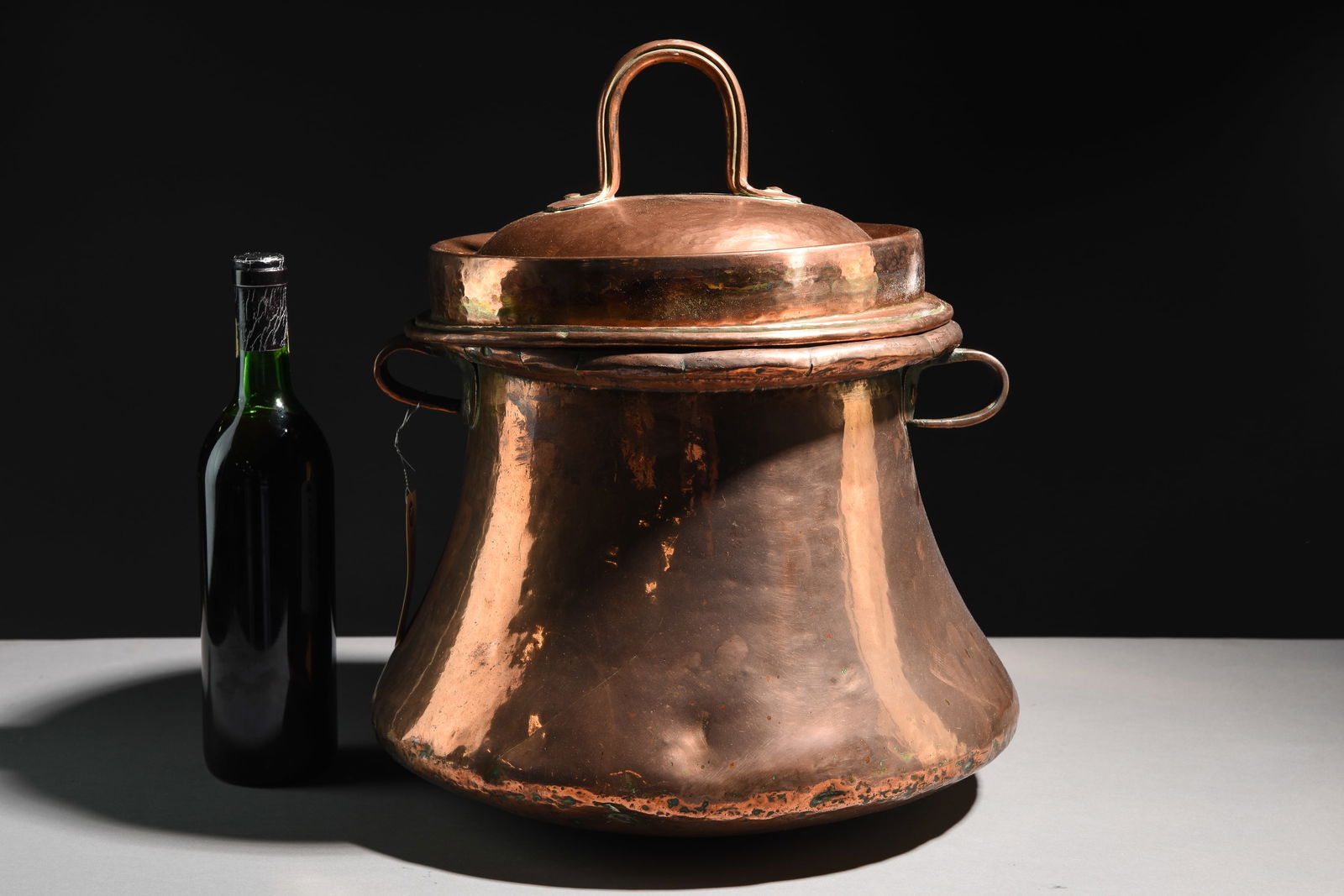 French Polished Copper Pot with Lid (1 of 5)