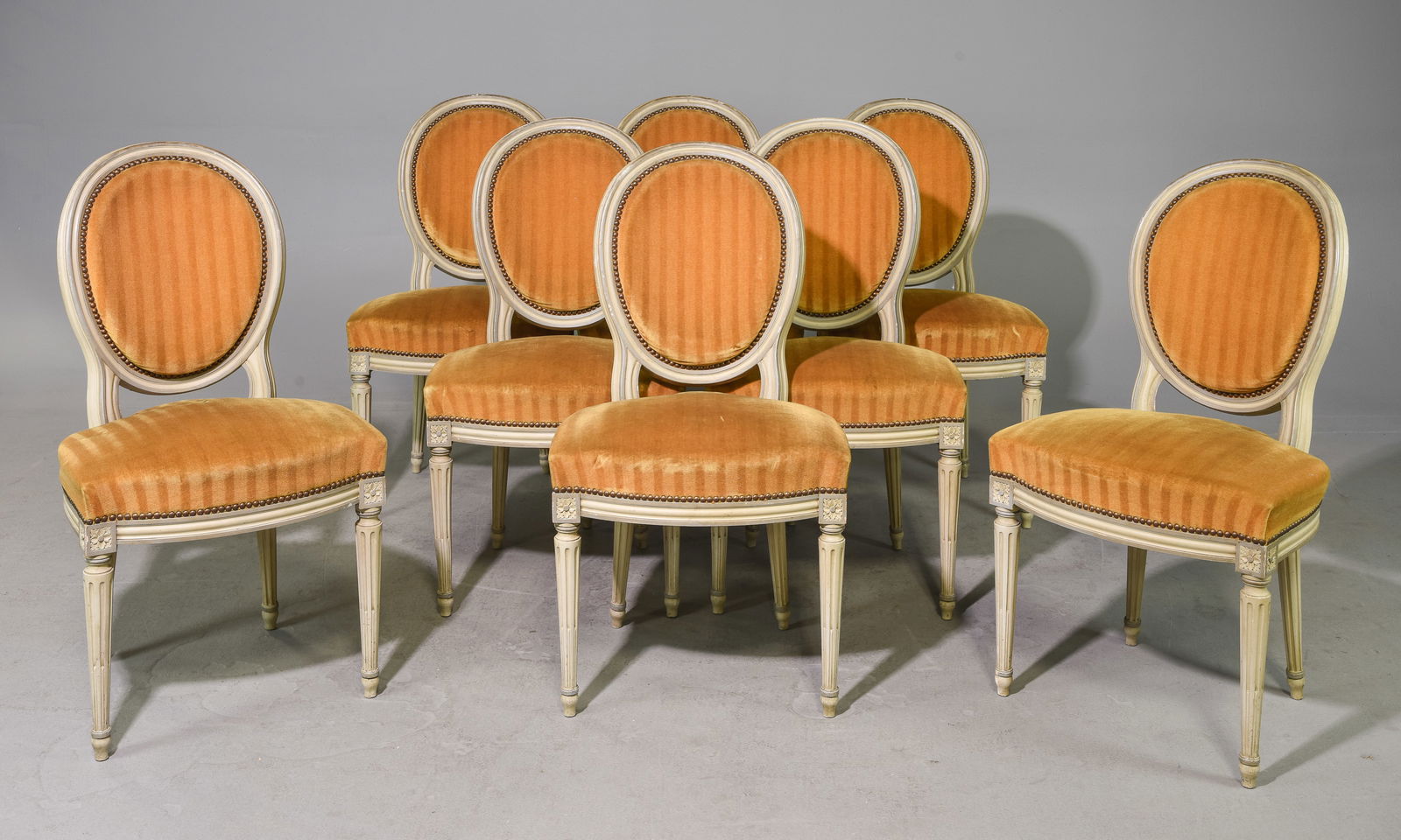 Set of 8 Louis XVI Style Balloon Back Chairs (1 of 6)