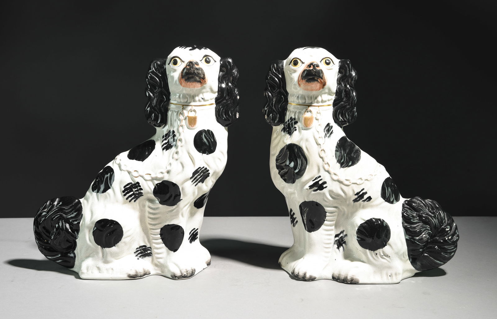 Pair of King Charles Staffordshire Dogs (1 of 5)
