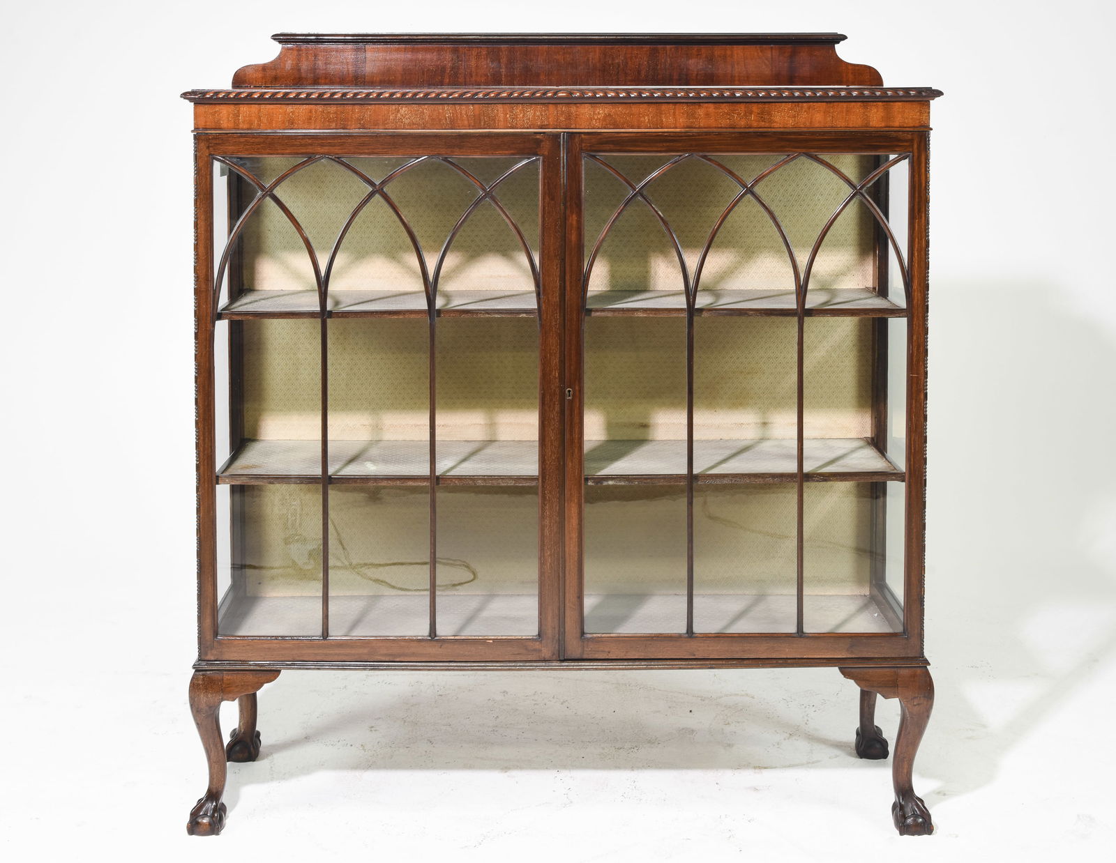 British Mahogany Ball & Claw Curio Cabinet (1 of 7)