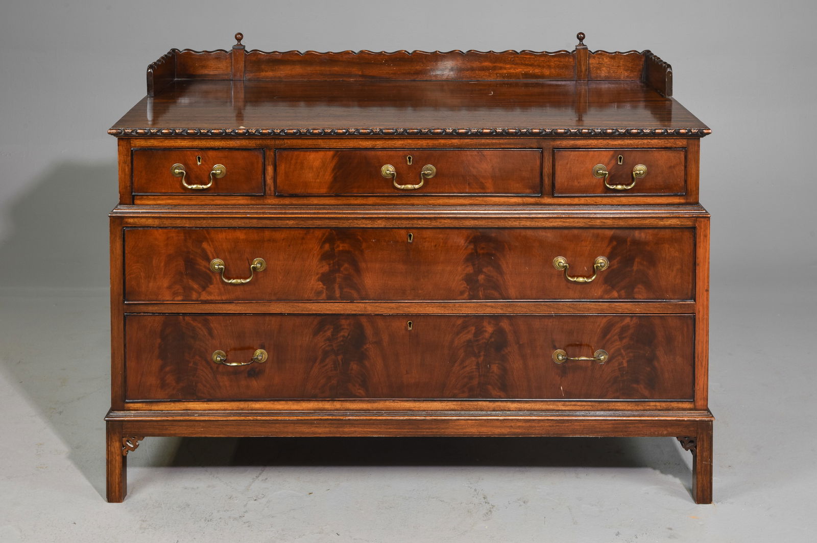 English Mahogany Five Drawer Chest c.1930's (1 of 7)