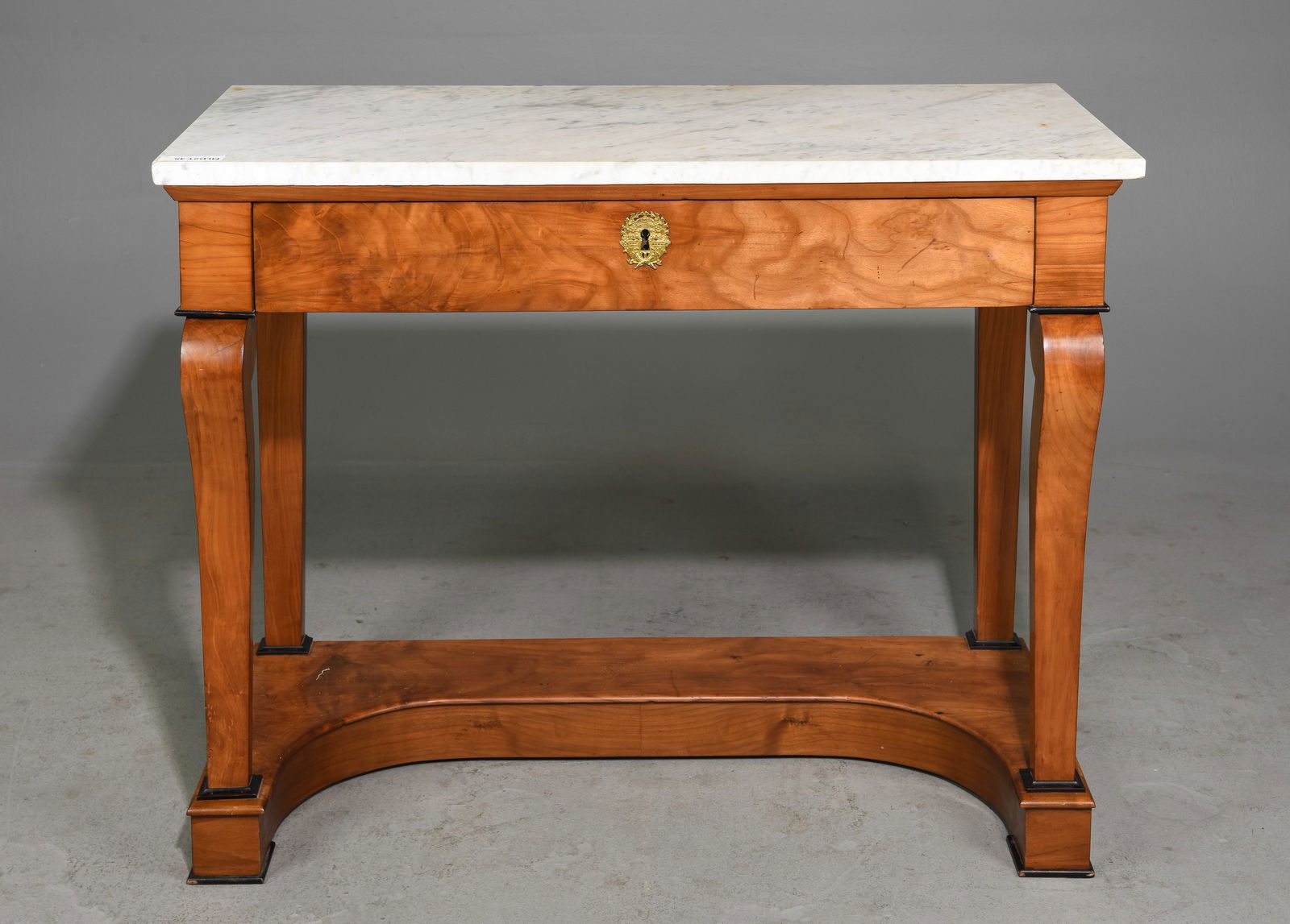 French Walnut White Marble Top Hall Table (1 of 5)