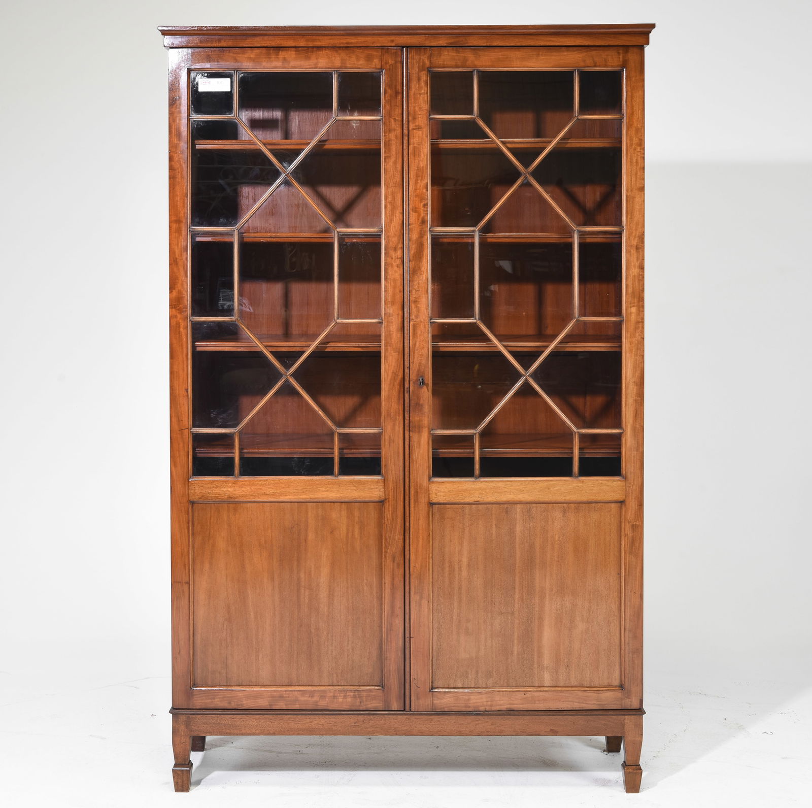 British Mahogany Double Door Bookcase c.1930's (1 of 9)