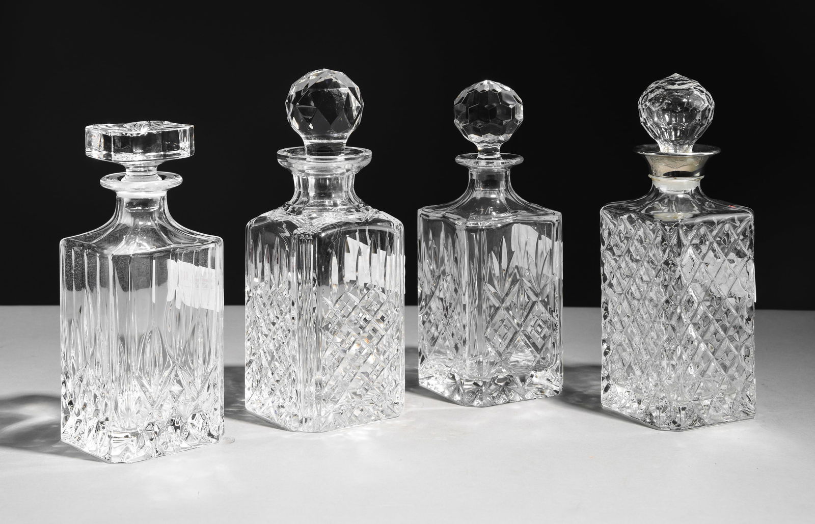 Four Cut Glass / Crystal Decanters (1 of 5)