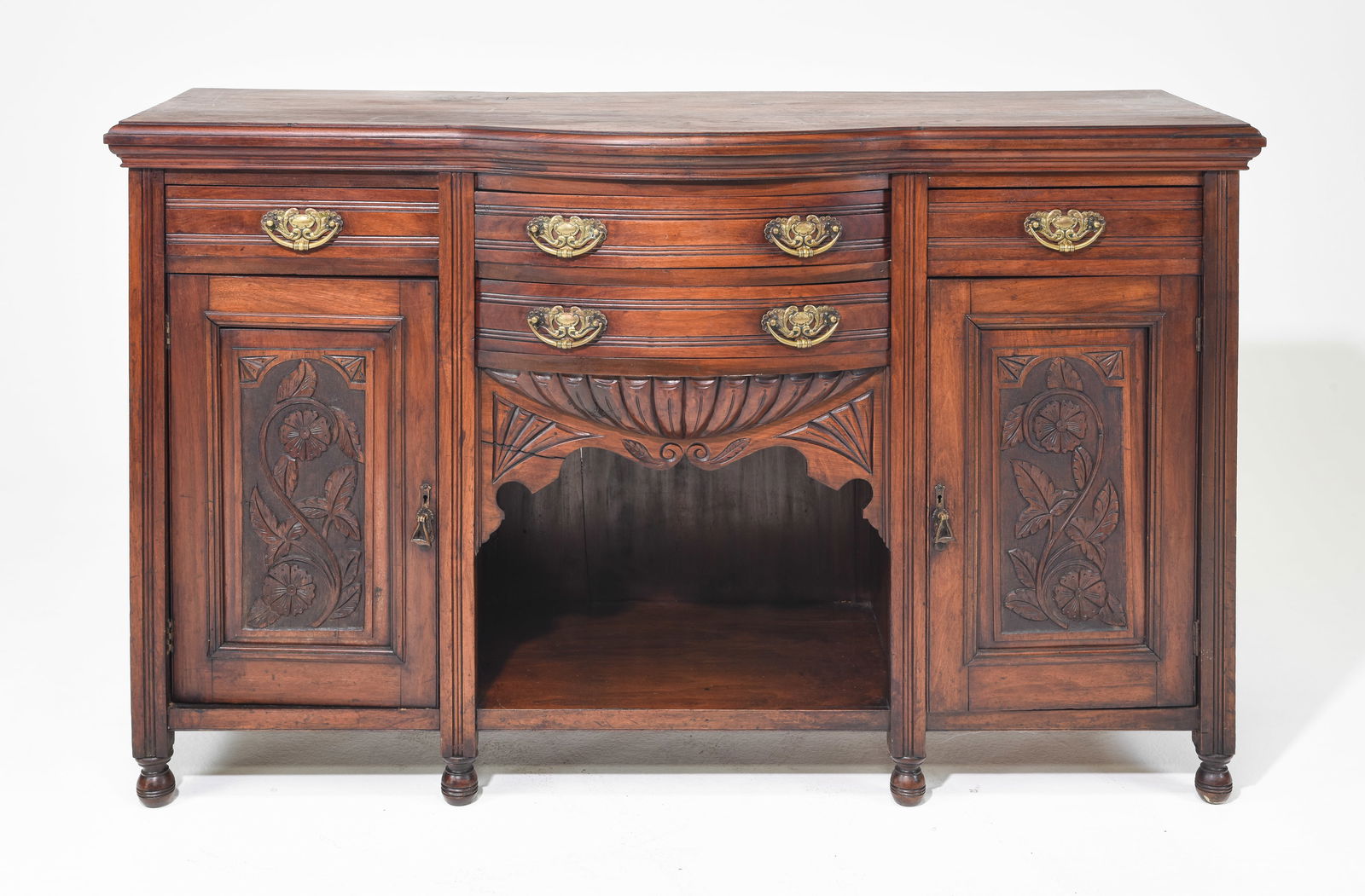 English Carved Mahogany Sideboard / Server c.1930's (1 of 9)