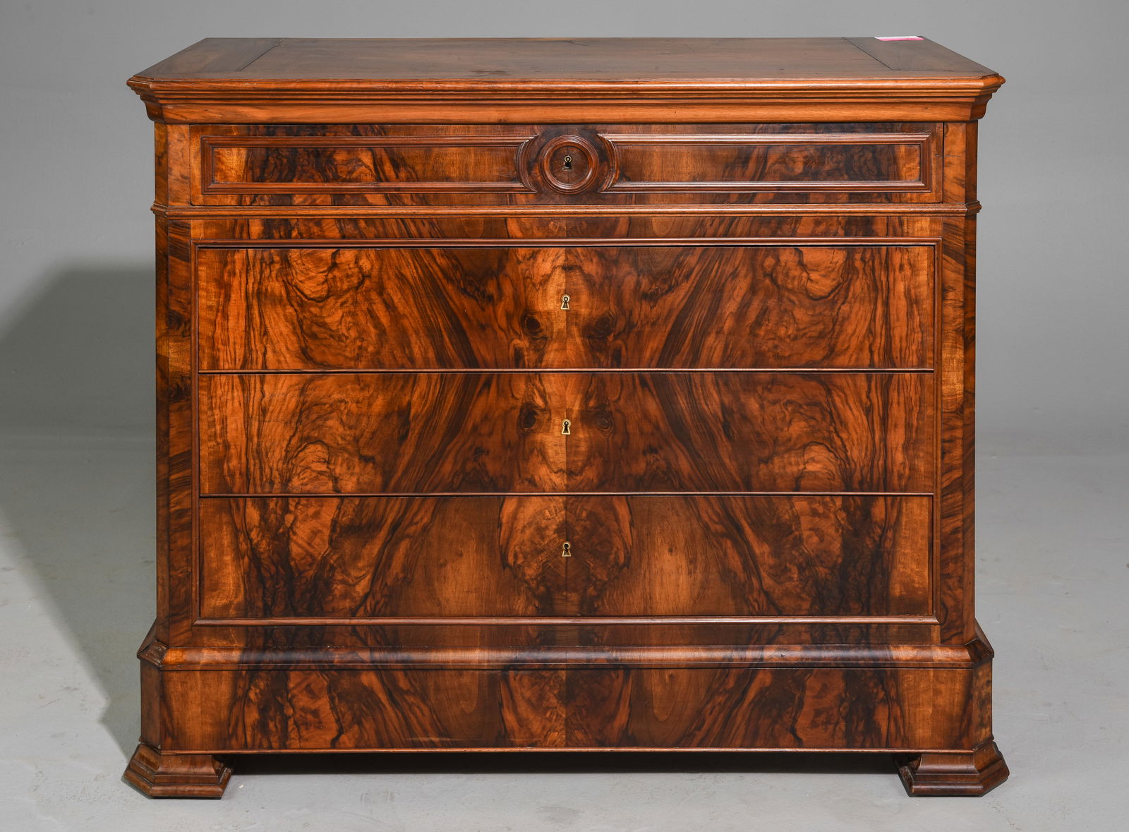 Louis Philippe Style Walnut Chest c.1920's-30's (1 of 6)